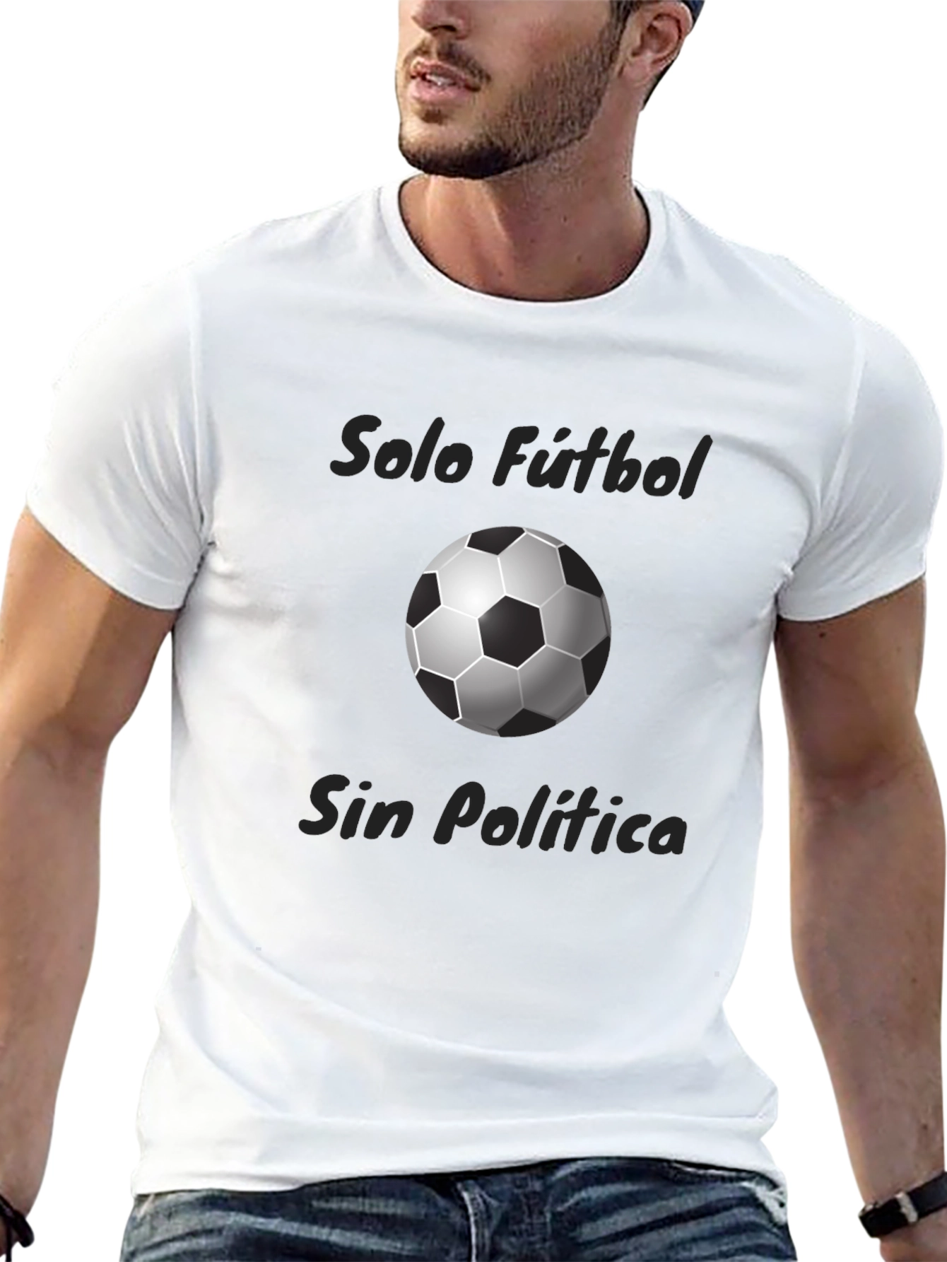 Solo Fútbol Sin Política Black T-Shirt