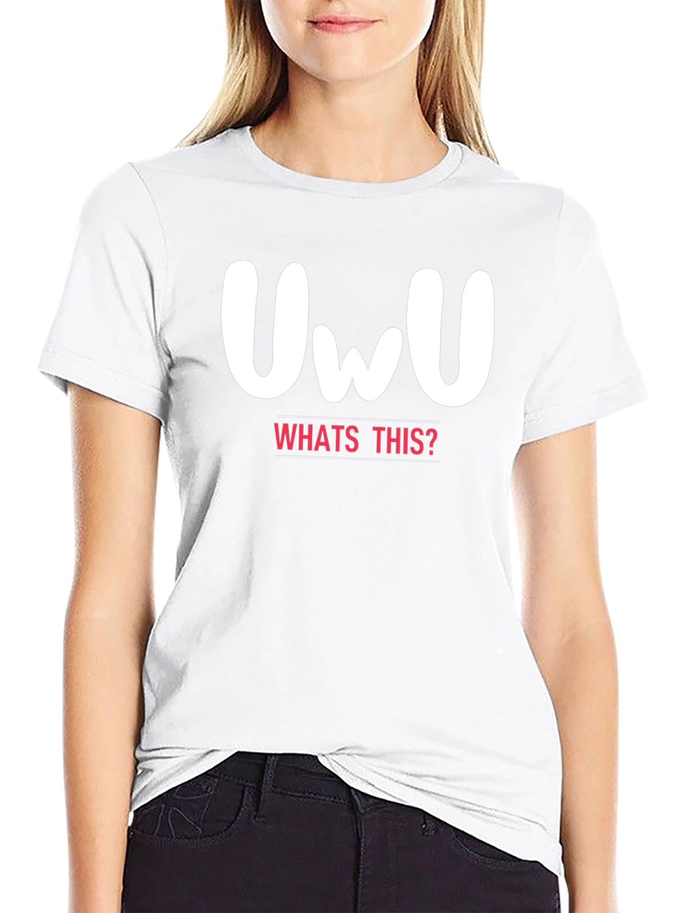UwU Whats This? Black Graphic Tee