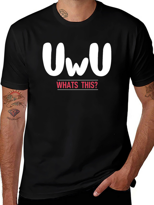 UwU Whats This? Black Graphic Tee