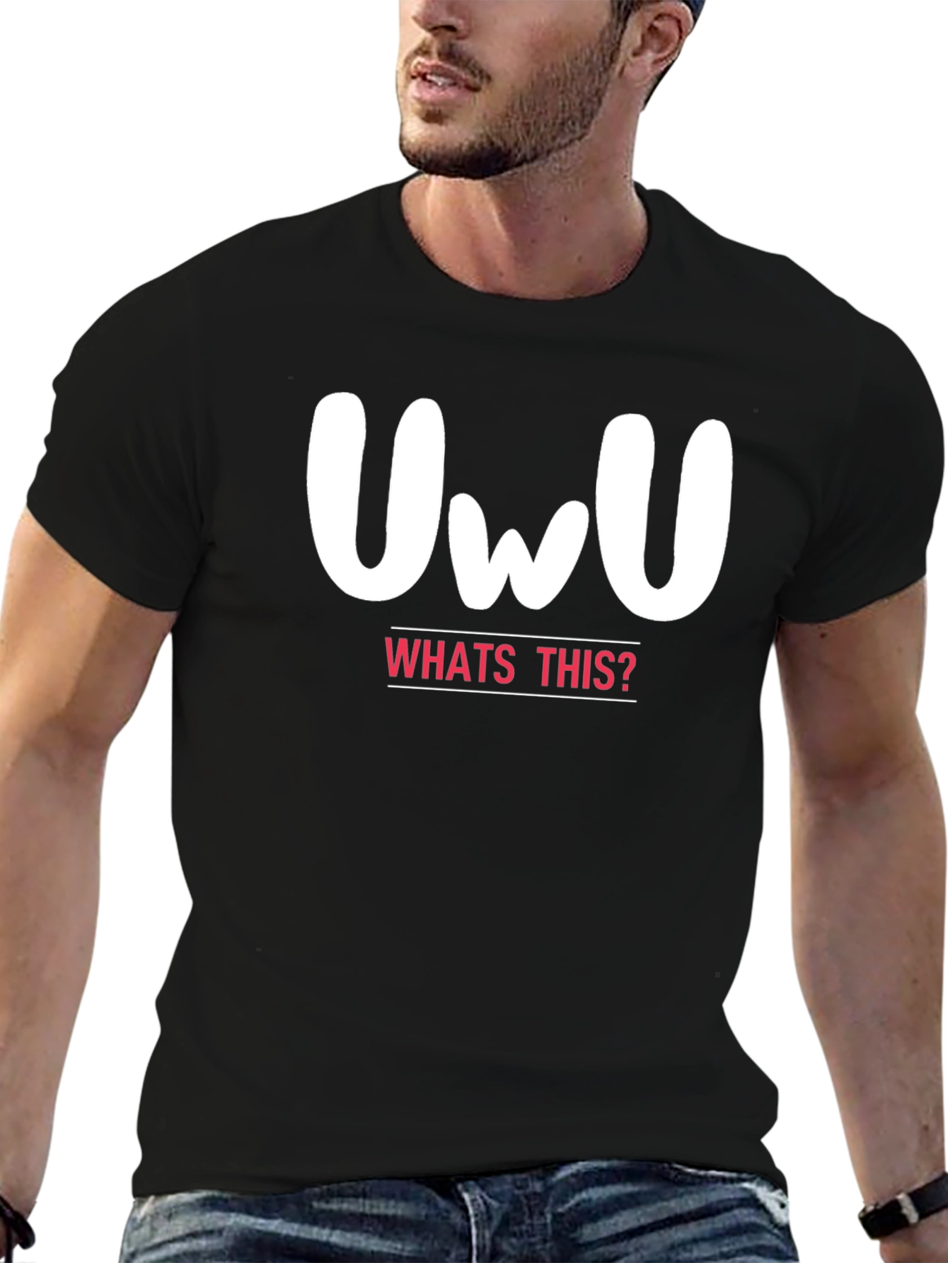 UwU Whats This? Black Graphic Tee