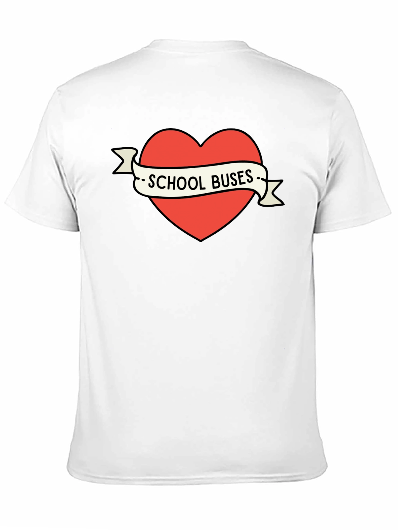 School Buses Heart T-Shirt