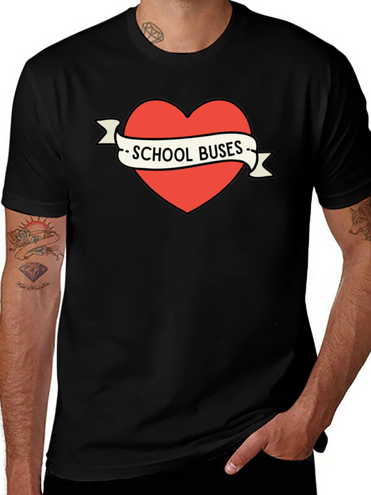 School Buses Heart T-Shirt