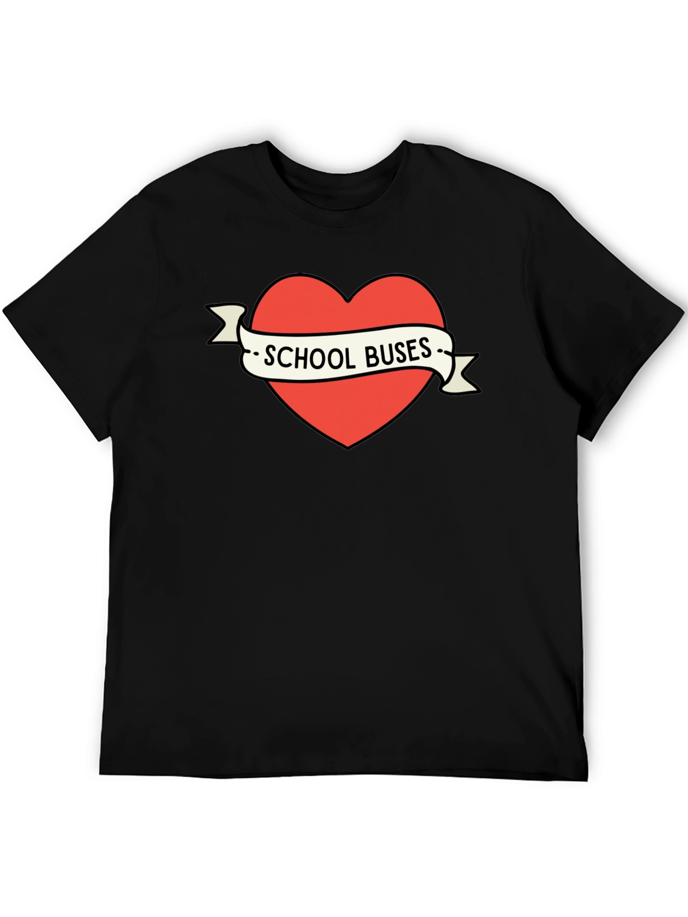 School Buses Heart T-Shirt