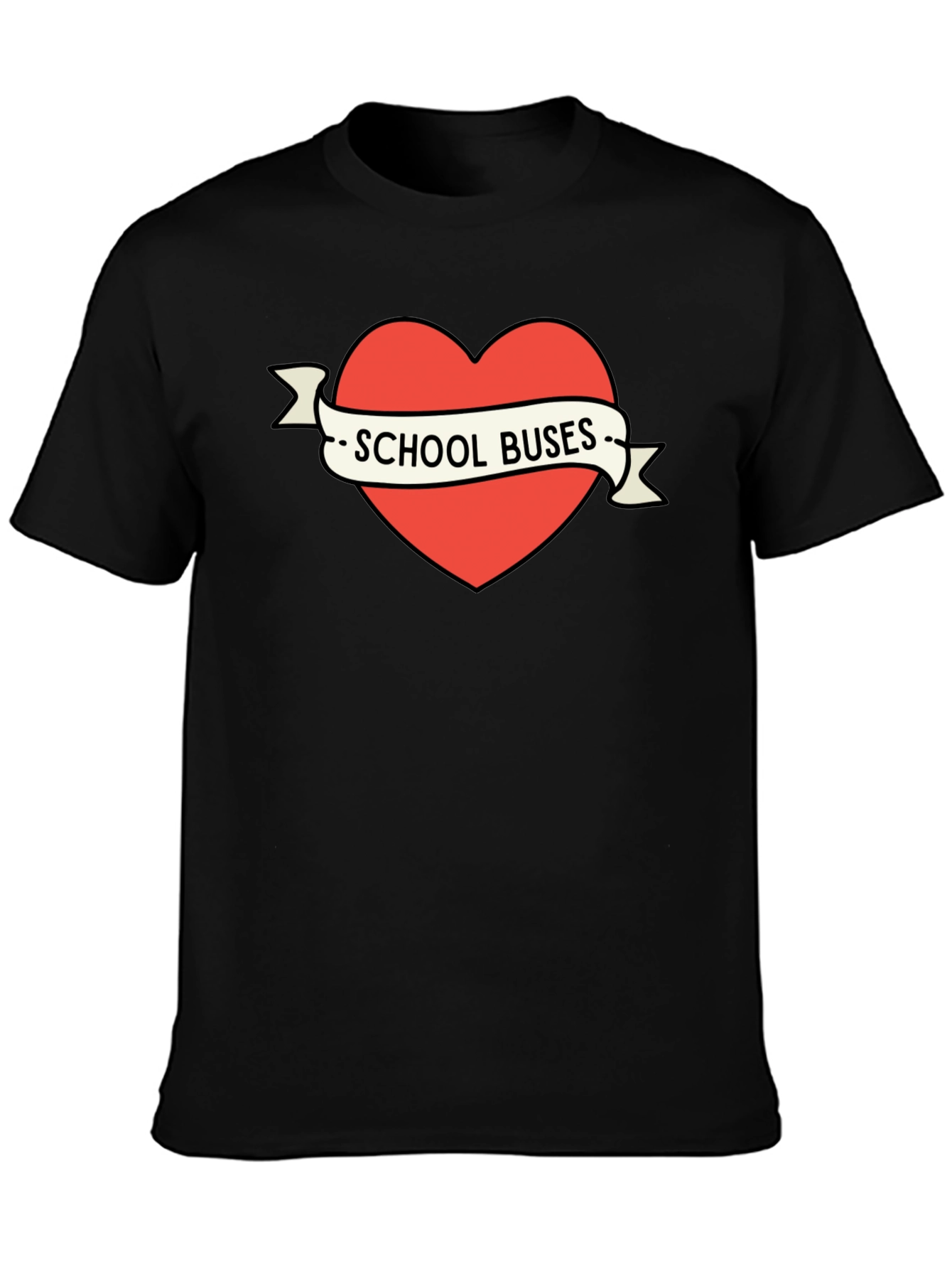 School Buses Heart T-Shirt