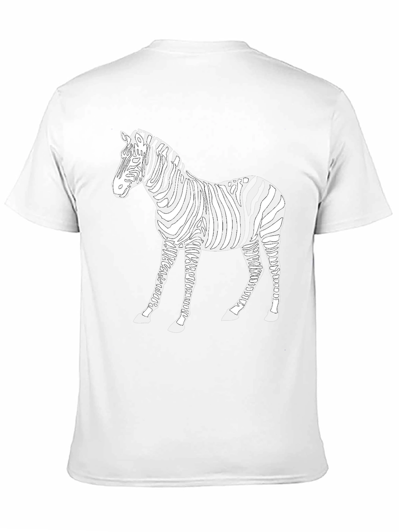 Zebra Striped Graphic Tee - Mens Black Shirt