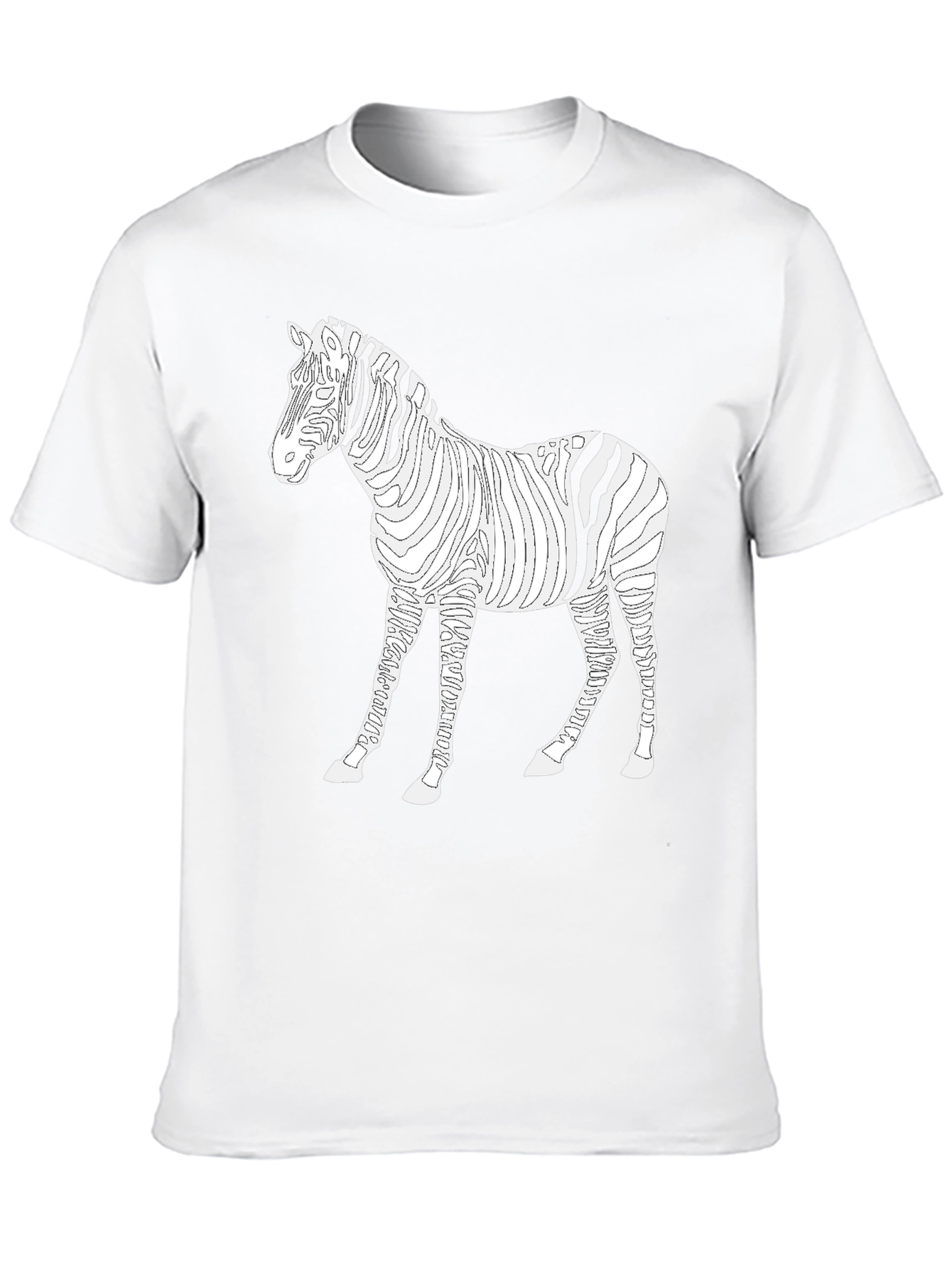 Zebra Striped Graphic Tee - Mens Black Shirt
