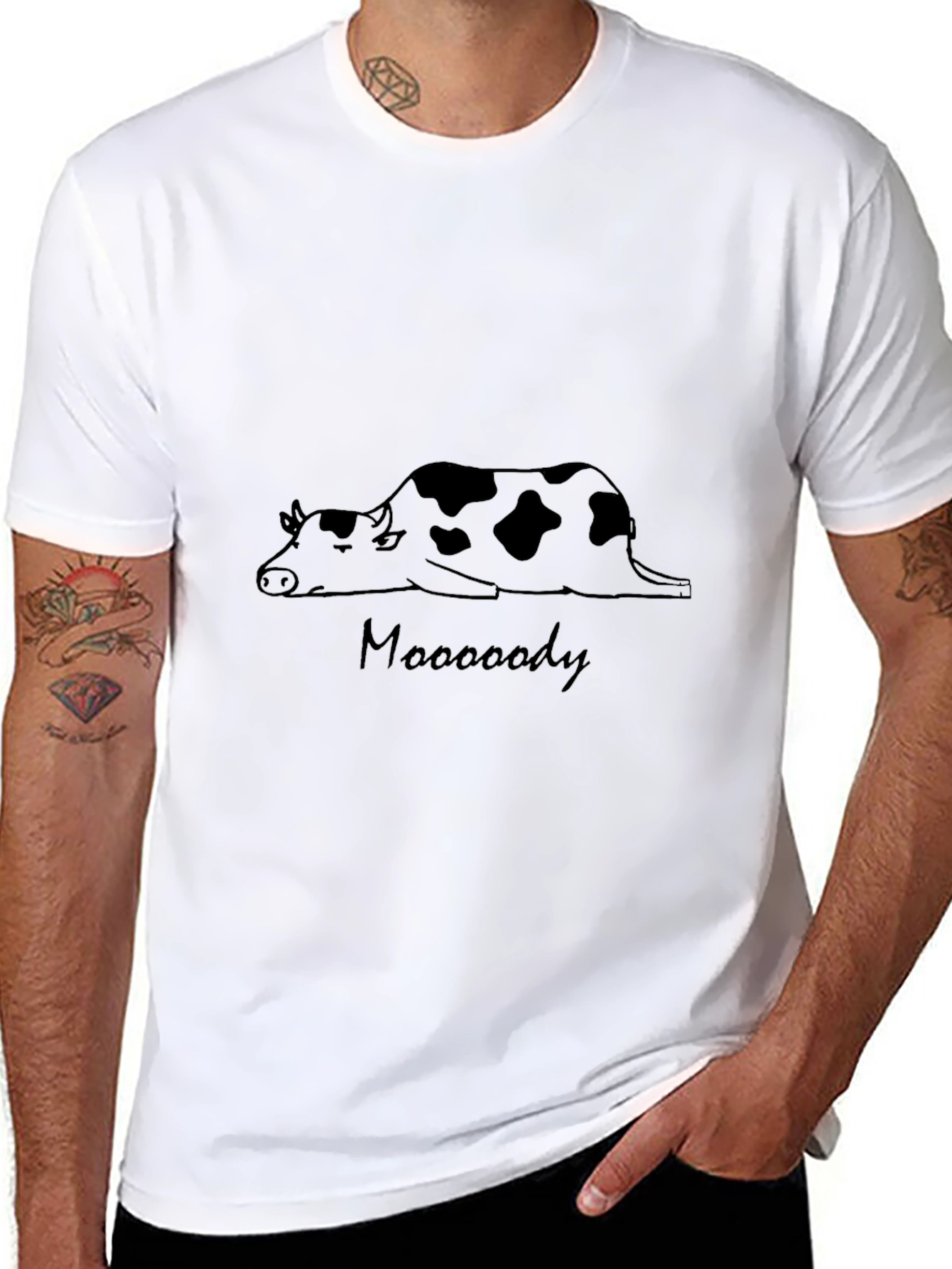 Mooooody Cow Graphic Tee - Relaxed Comfort