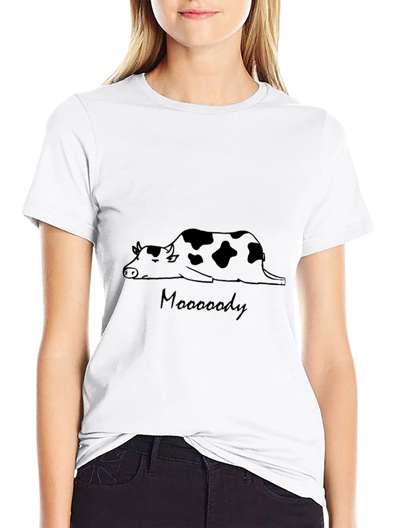 Mooooody Cow Graphic Tee - Relaxed Comfort