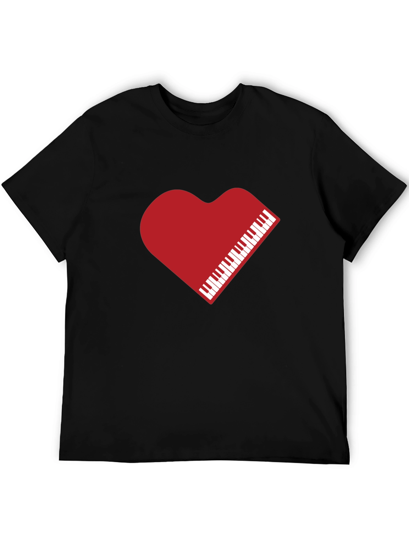 Heart Piano Keys Graphic Tee - Unisex