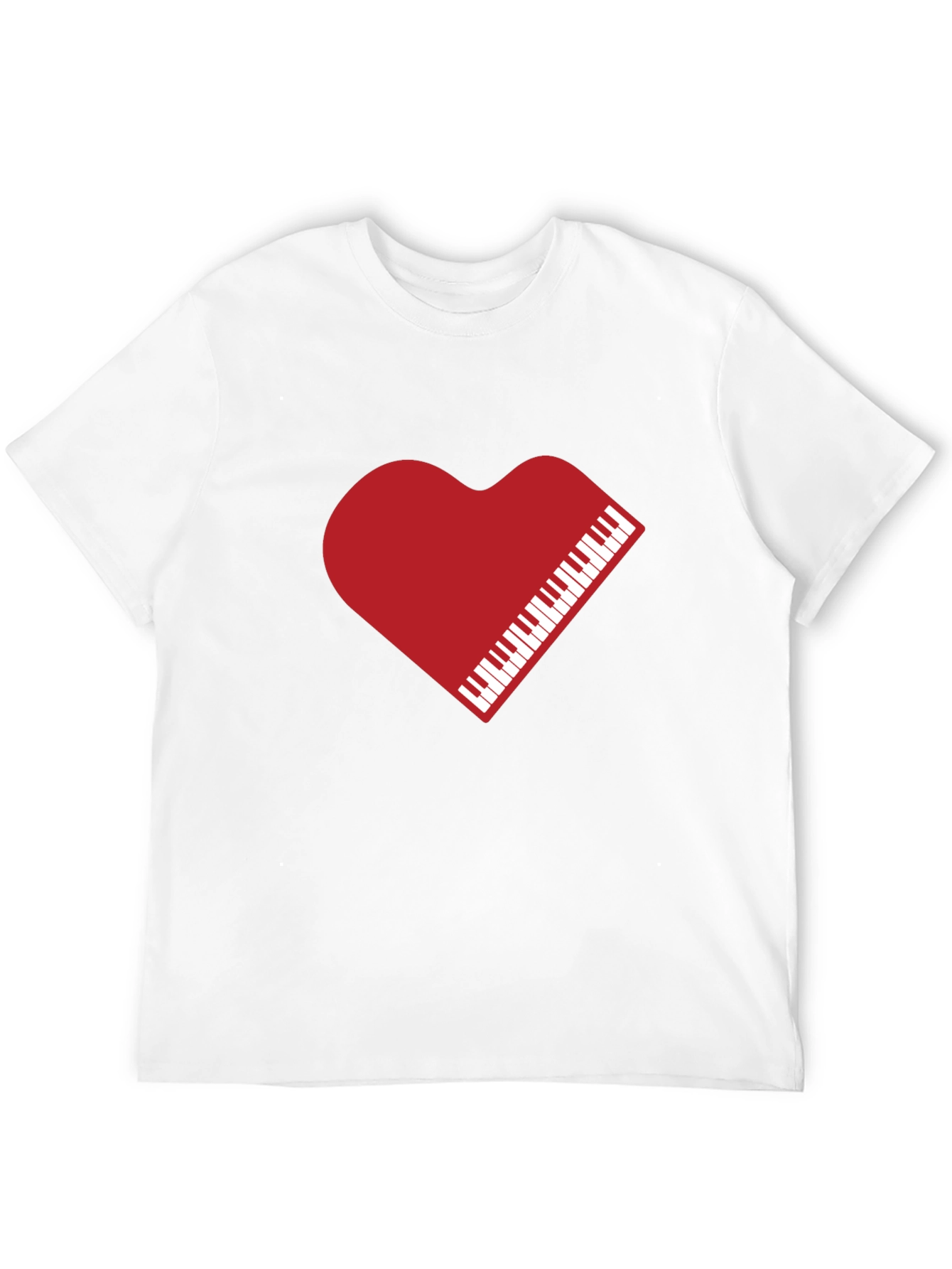 Heart Piano Keys Graphic Tee - Unisex