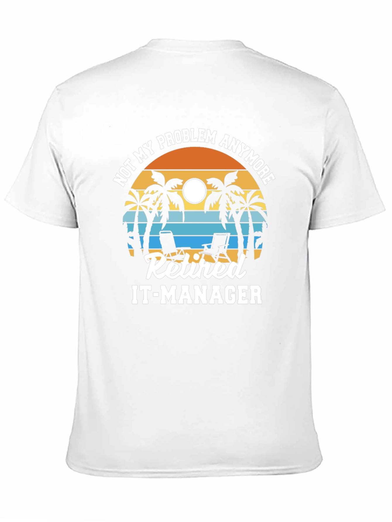 Retired IT-Manager T-Shirt: Beach Sunset Design