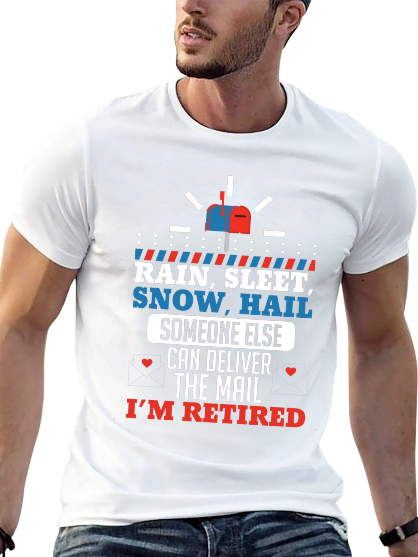 Retired Mail Carrier T-Shirt - Rain or Shine!