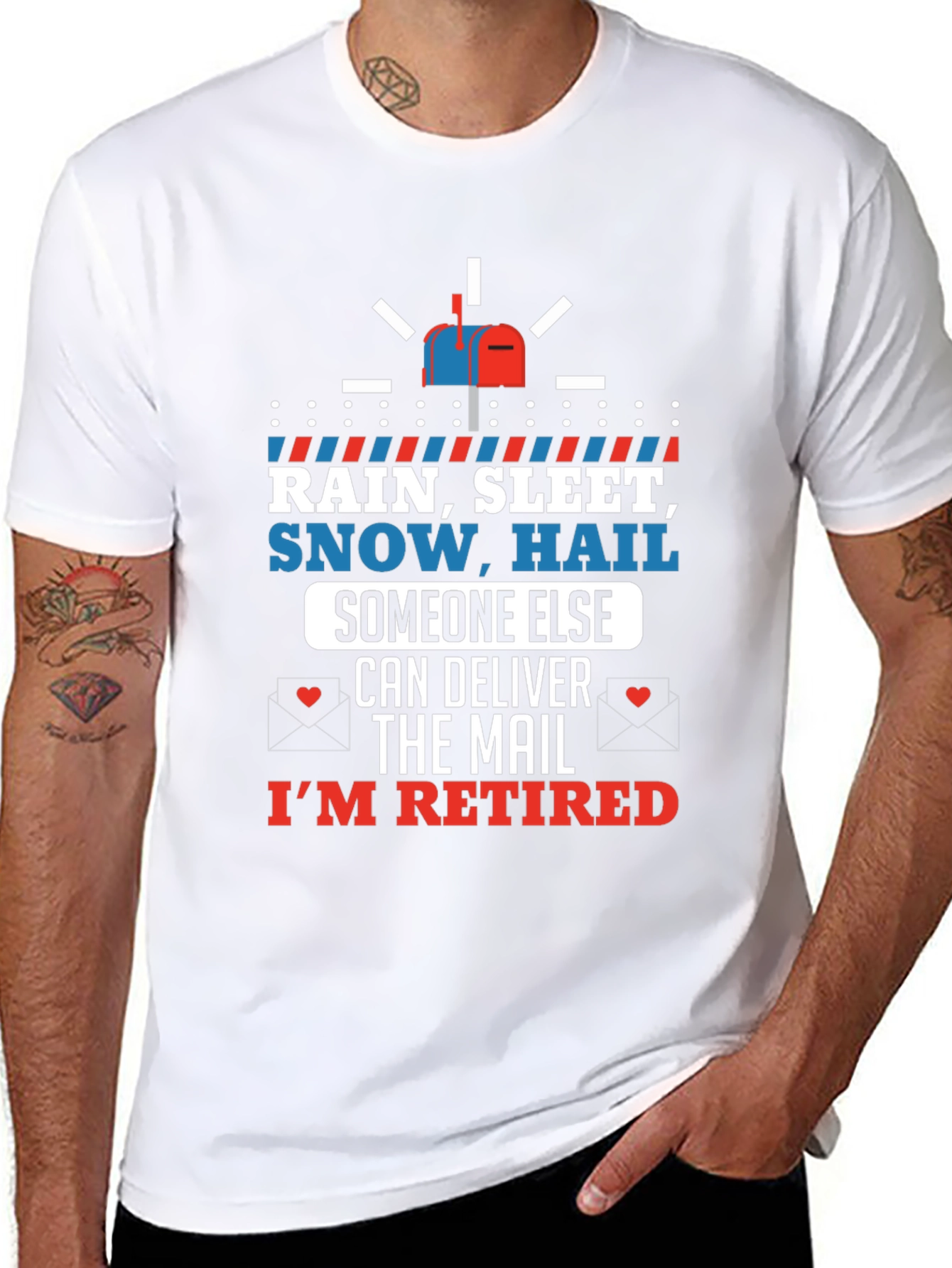 Retired Mail Carrier T-Shirt - Rain or Shine!