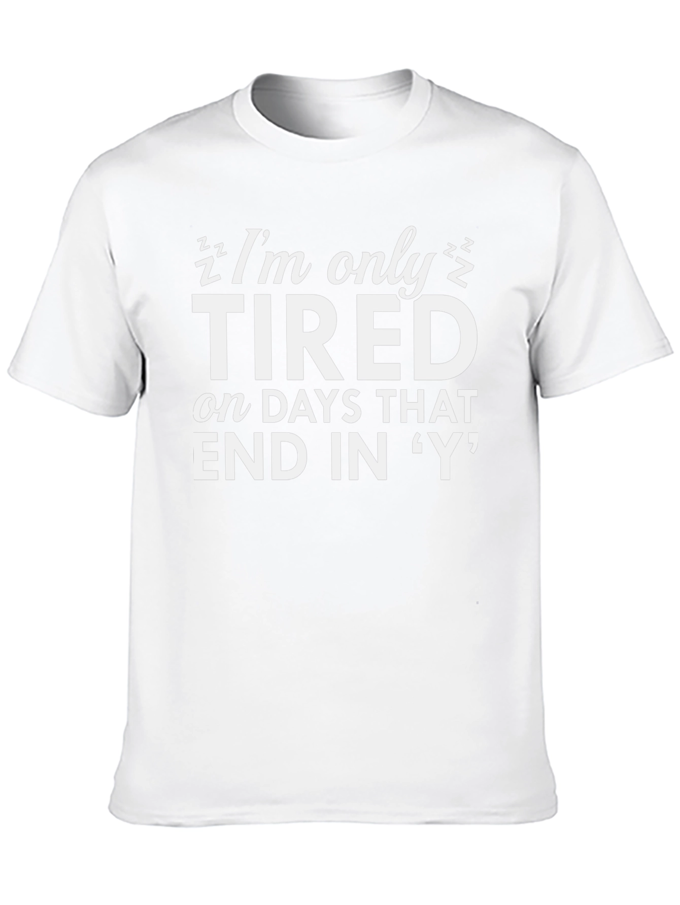 Im Only Tired Black T-Shirt - Funny Slogan Tee