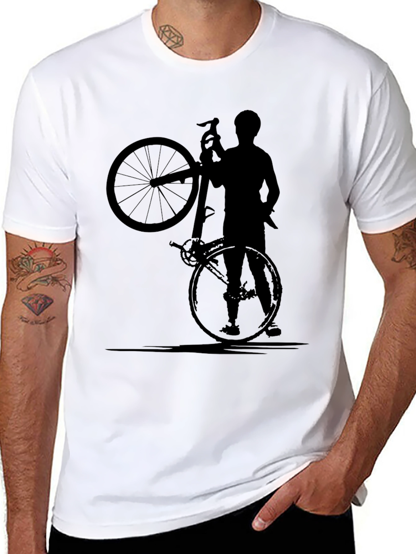 Cyclist Graphic Tee - Black