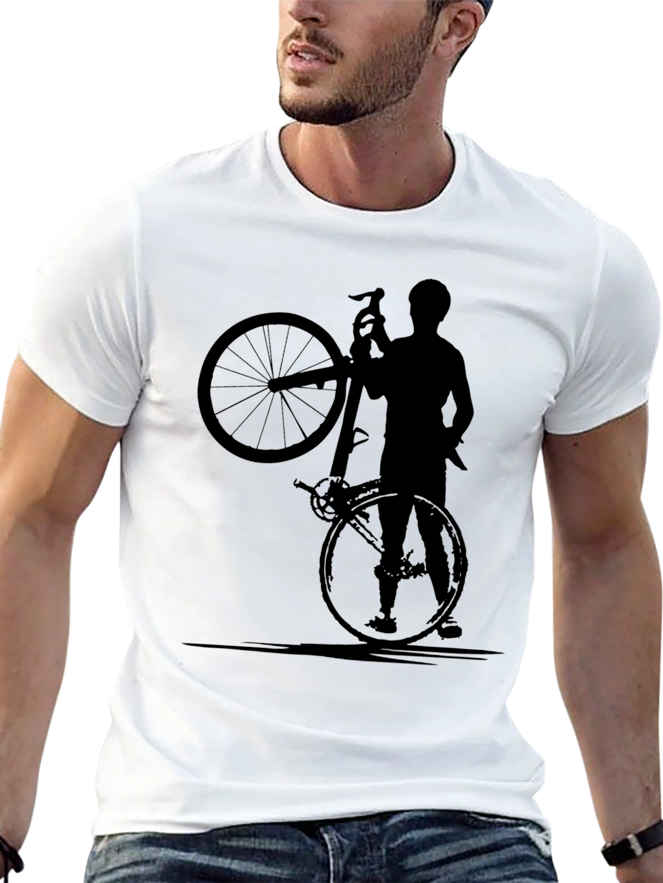 Cyclist Graphic Tee - Black