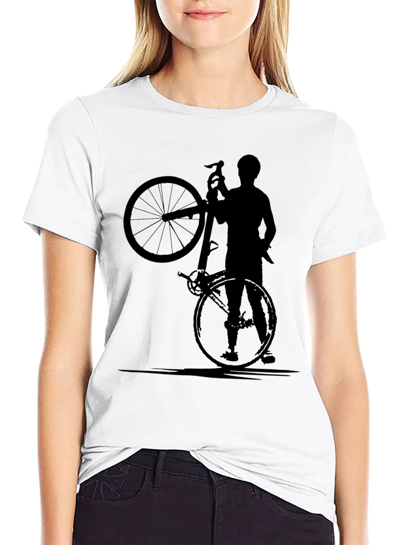 Cyclist Graphic Tee - Black