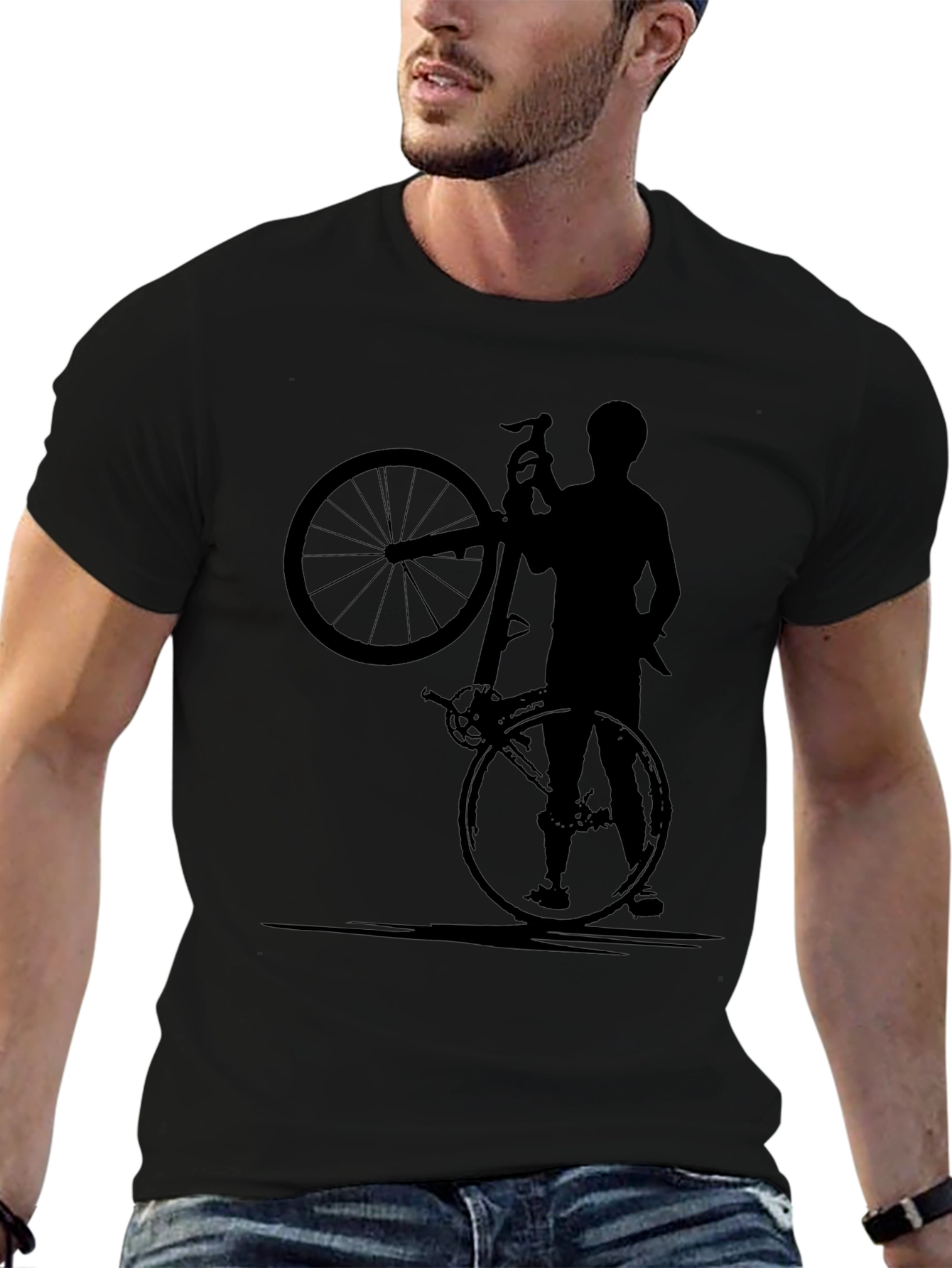 Cyclist Graphic Tee - Black