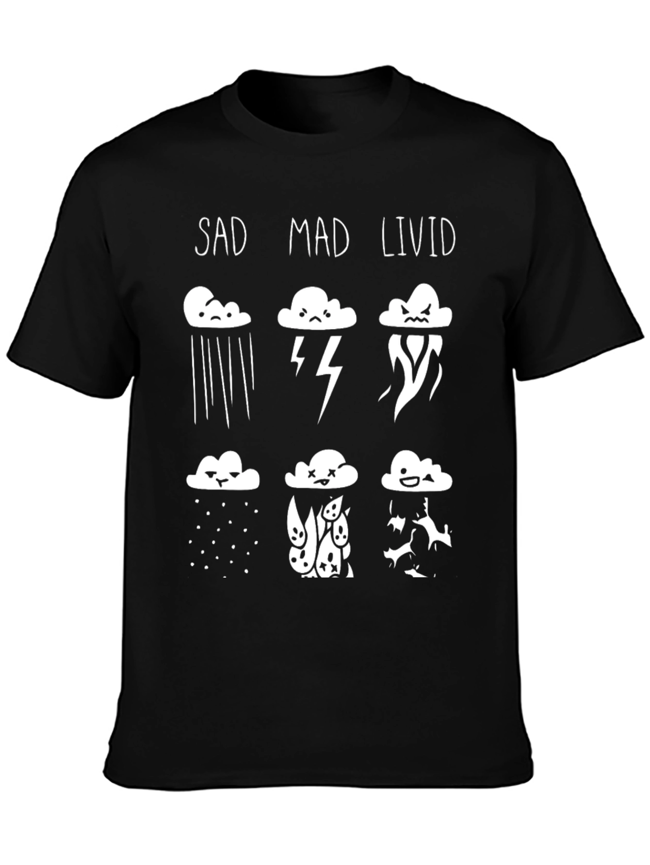 Mood Cloud T-Shirt - SAD MAD LIVID Graphic Tee