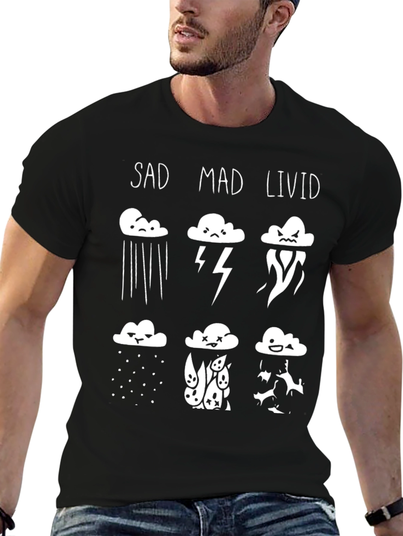Mood Cloud T-Shirt - SAD MAD LIVID Graphic Tee