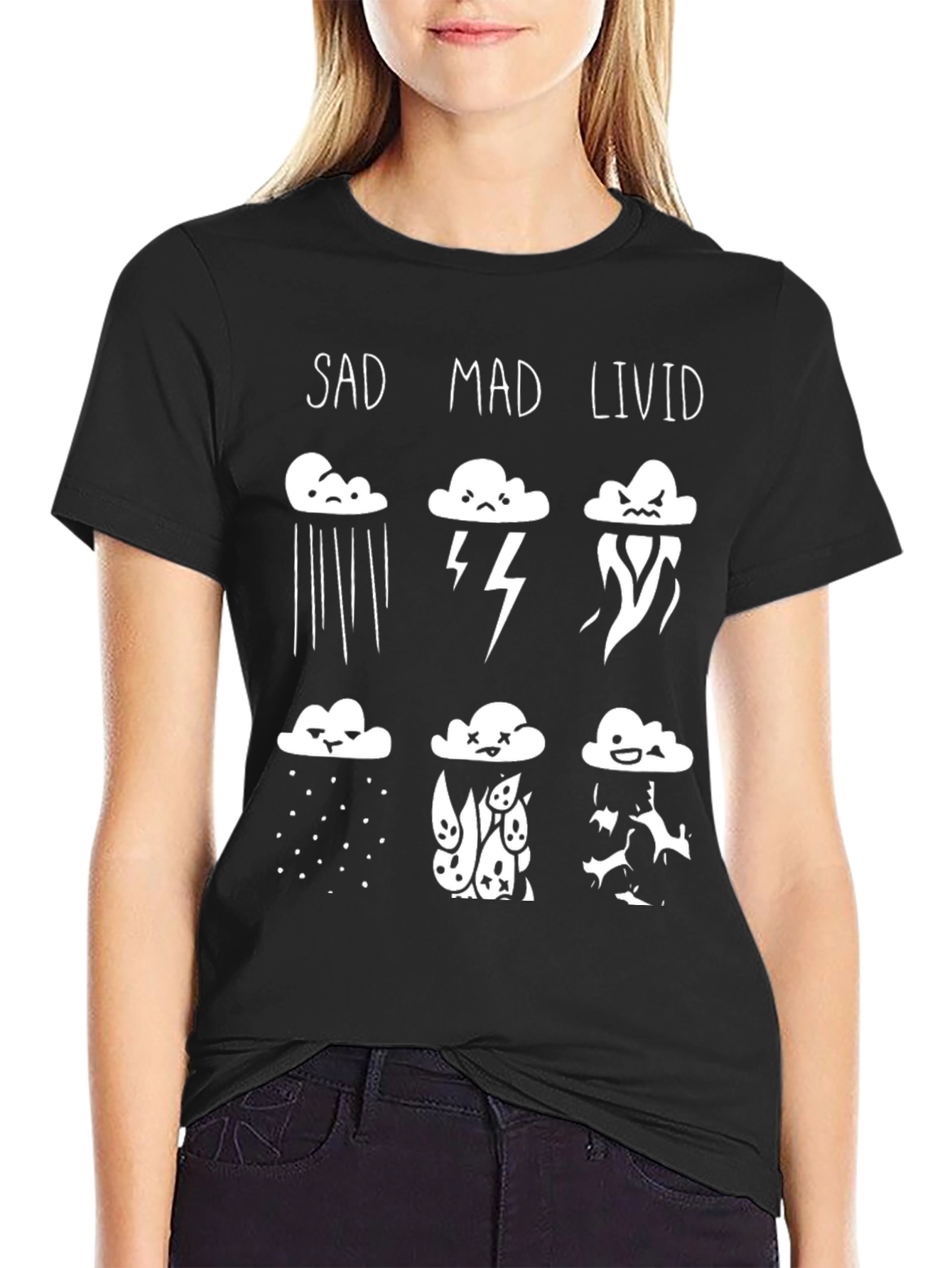 Mood Cloud T-Shirt - SAD MAD LIVID Graphic Tee