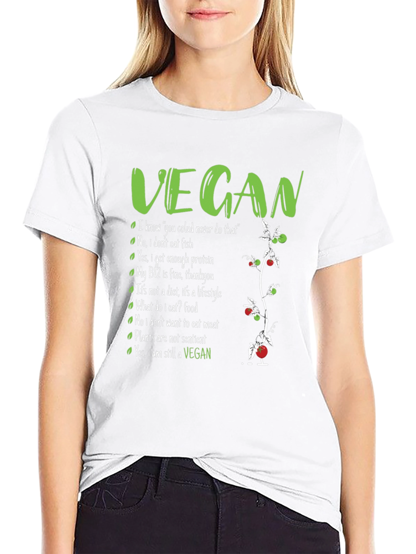 Vegan Slogan Graphic Tee -  Lifestyle Statement T-Shirt