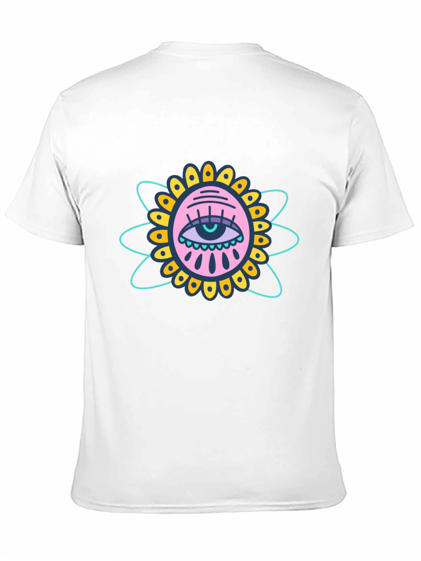 Eye Flower Graphic Black T-Shirt
