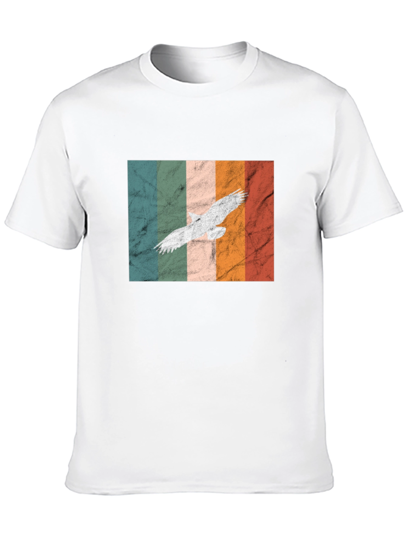 Retro Eagle Graphic Tee - Black Cotton T-Shirt