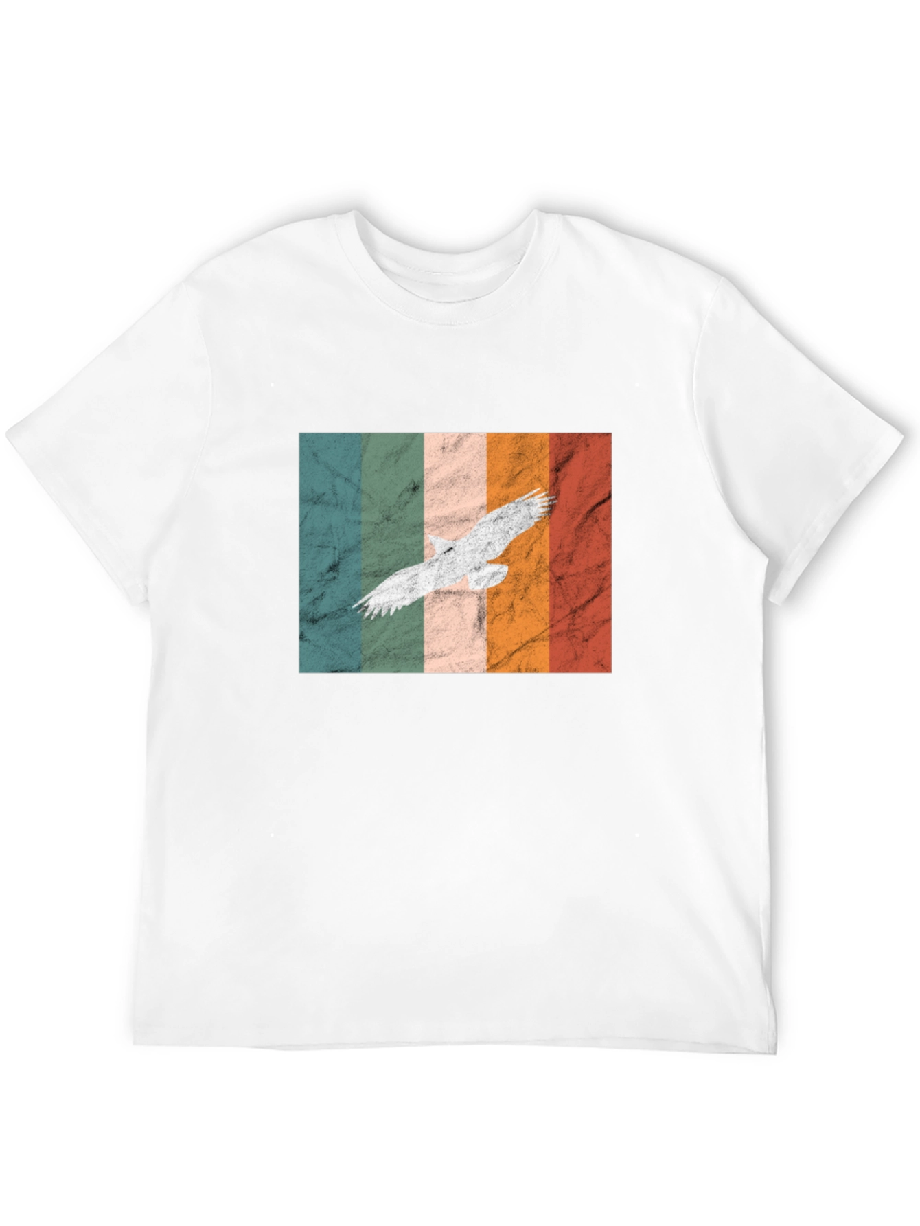 Retro Eagle Graphic Tee - Black Cotton T-Shirt