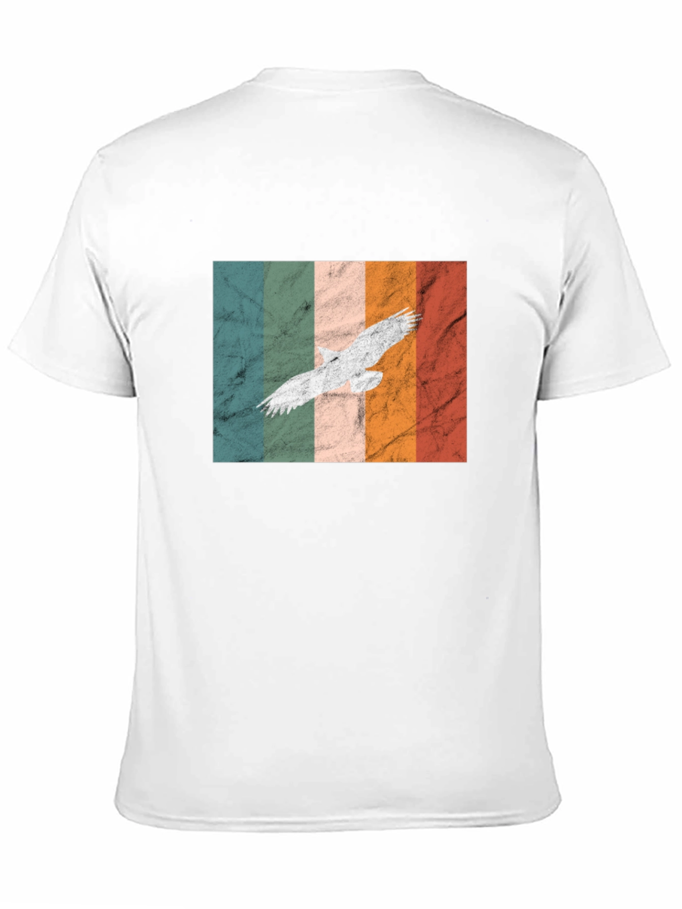 Retro Eagle Graphic Tee - Black Cotton T-Shirt