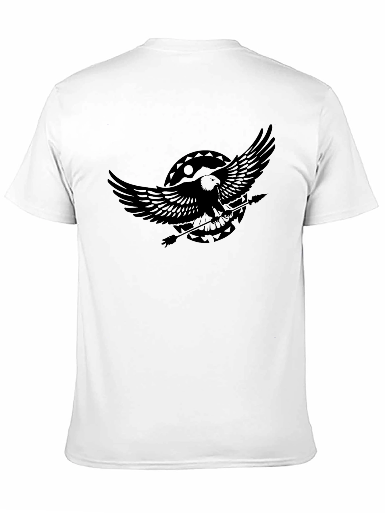 Mens Black Eagle Graphic T-Shirt