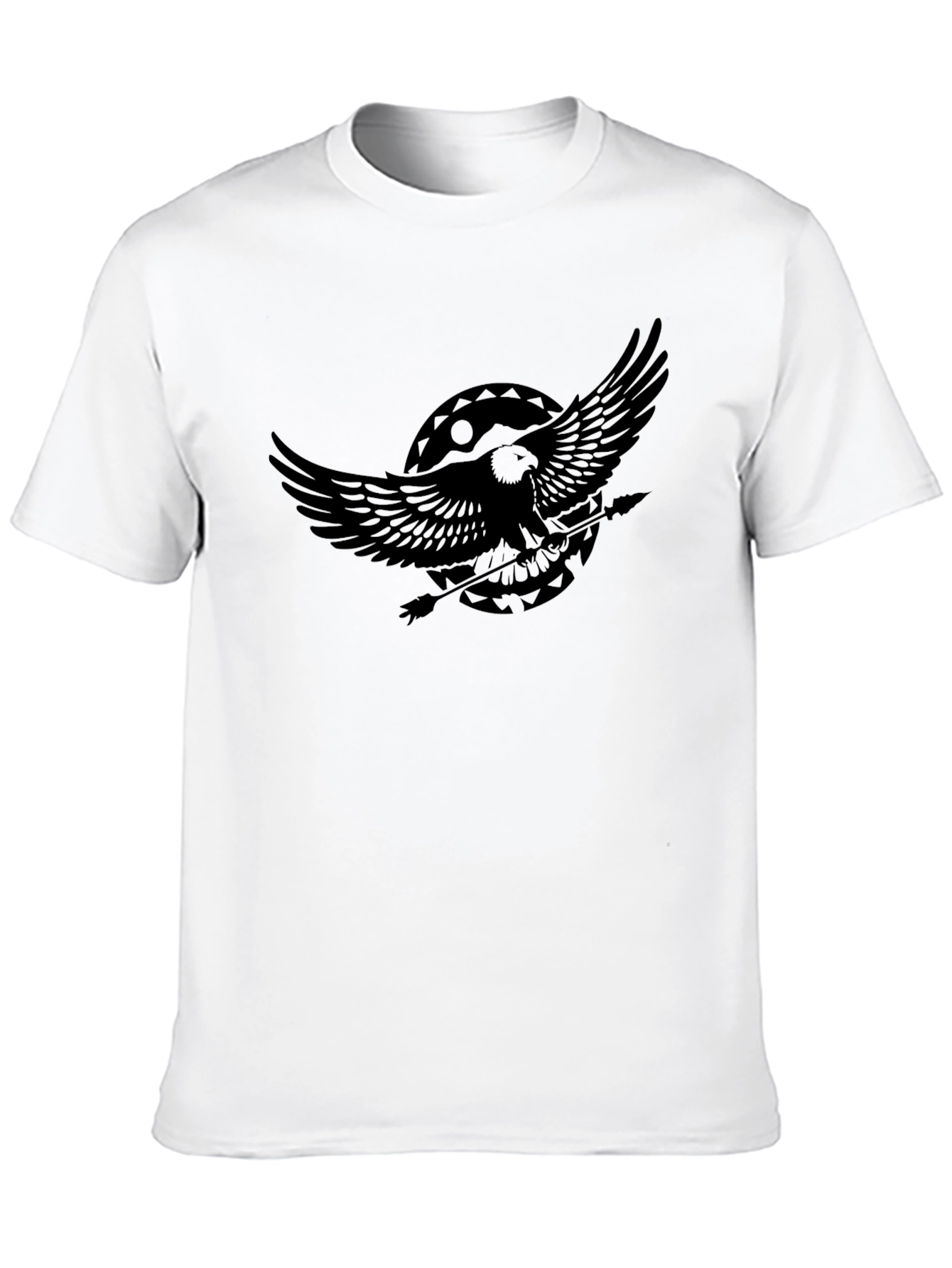 Mens Black Eagle Graphic T-Shirt