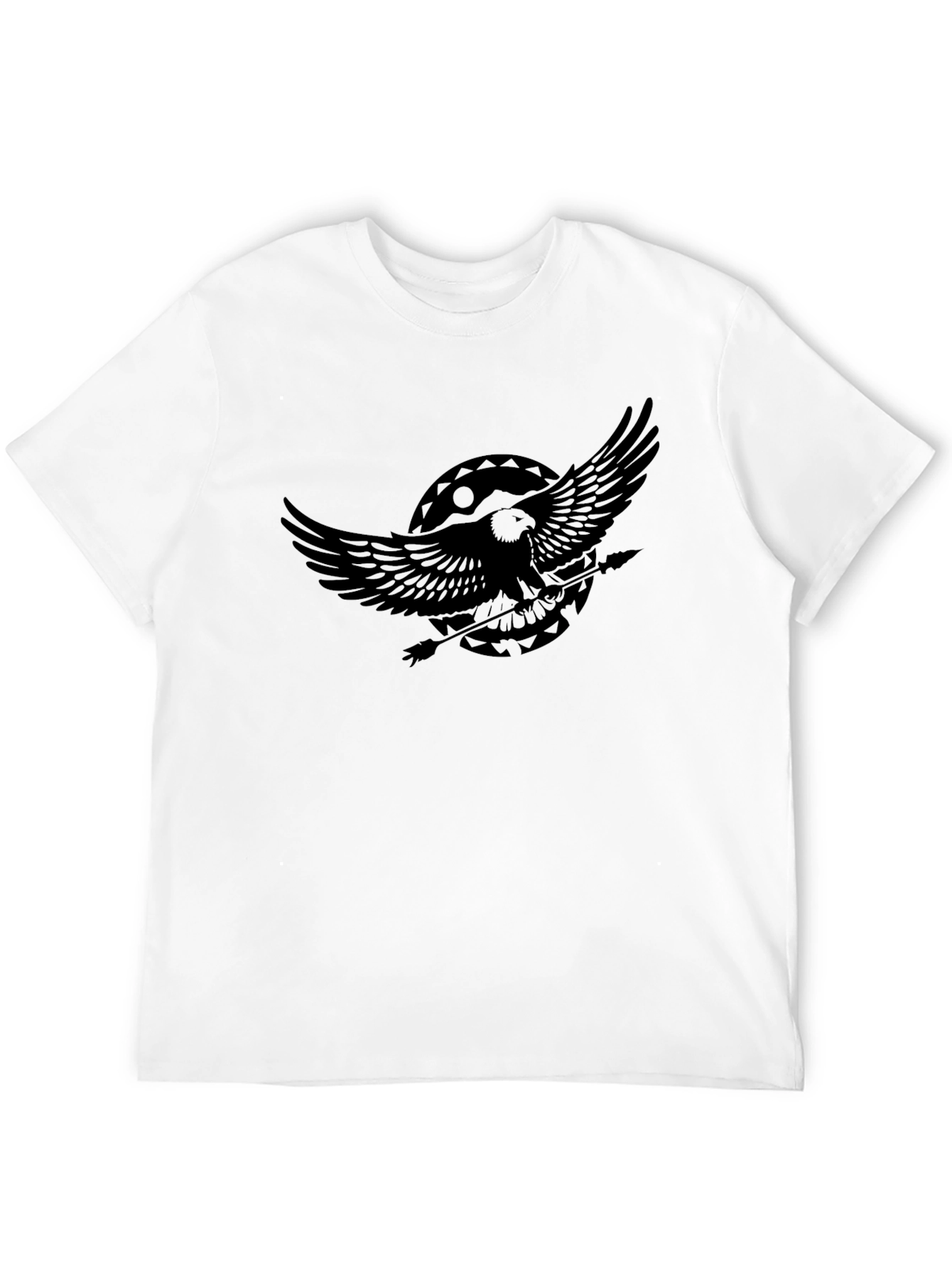 Mens Black Eagle Graphic T-Shirt