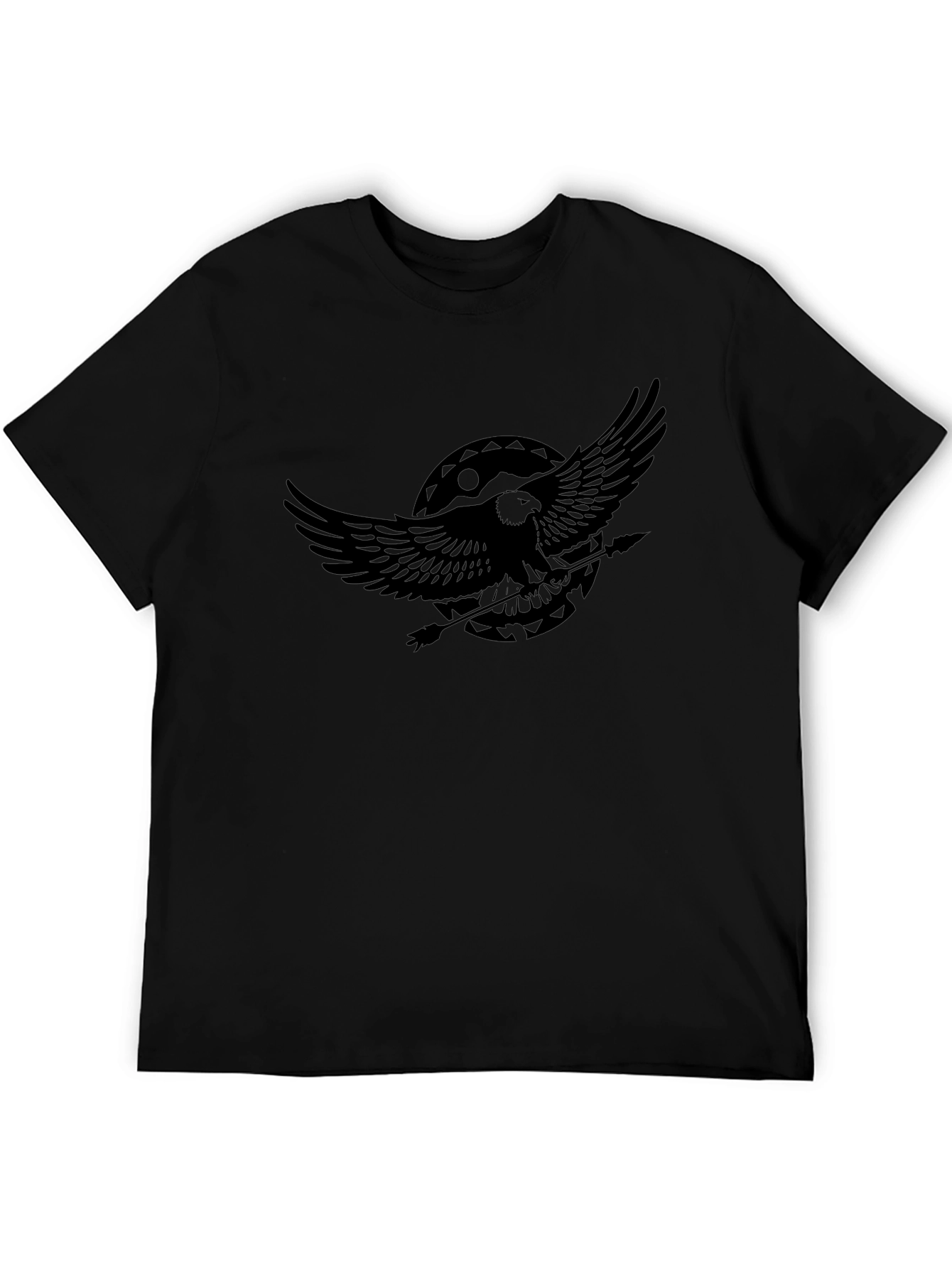 Mens Black Eagle Graphic T-Shirt