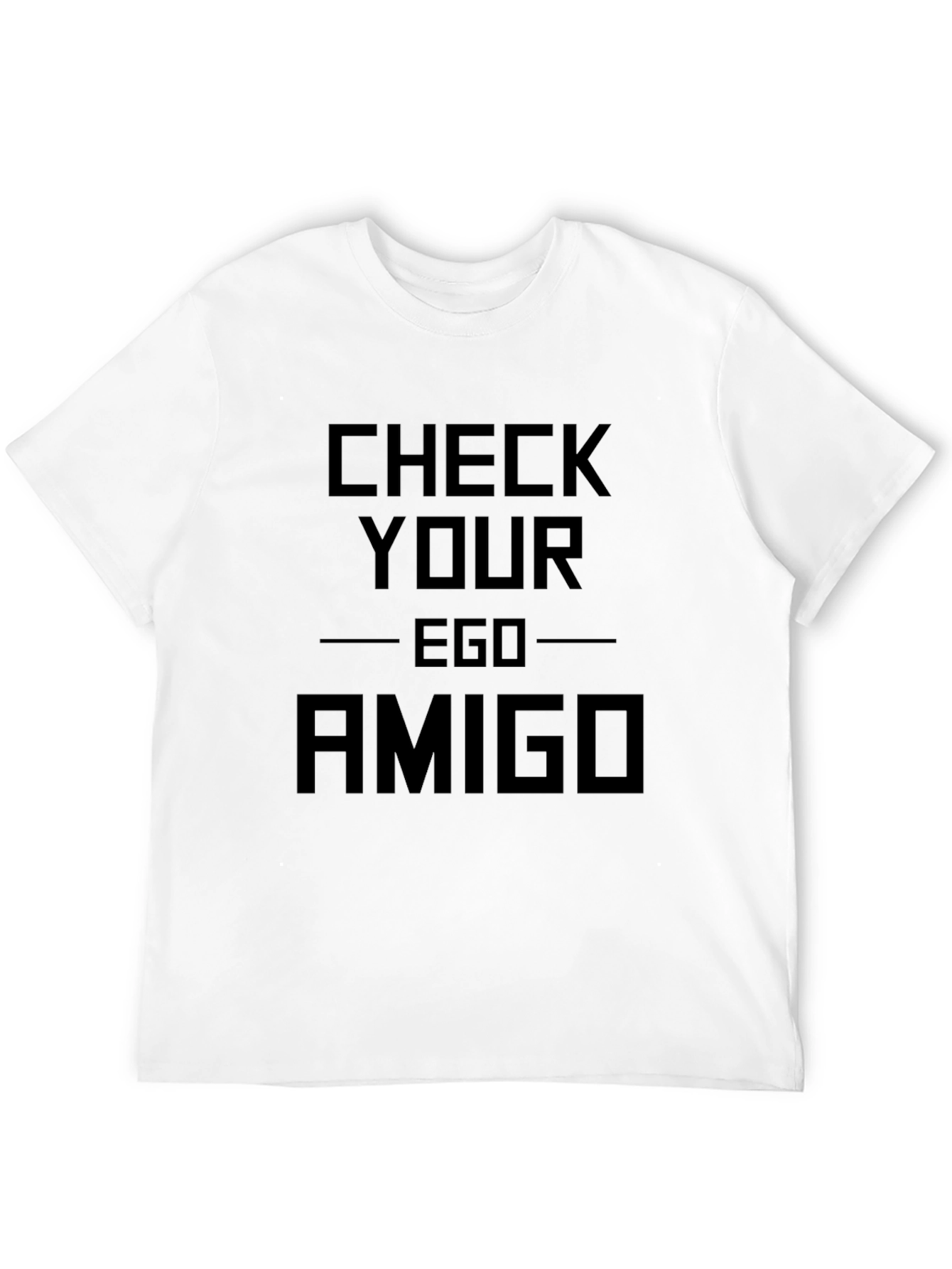 Check Your Ego Amigo Graphic T-Shirt - Black
