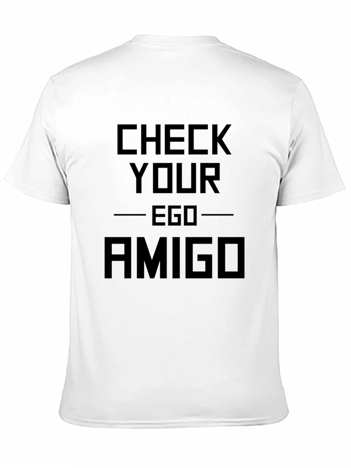 Check Your Ego Amigo Graphic T-Shirt - Black