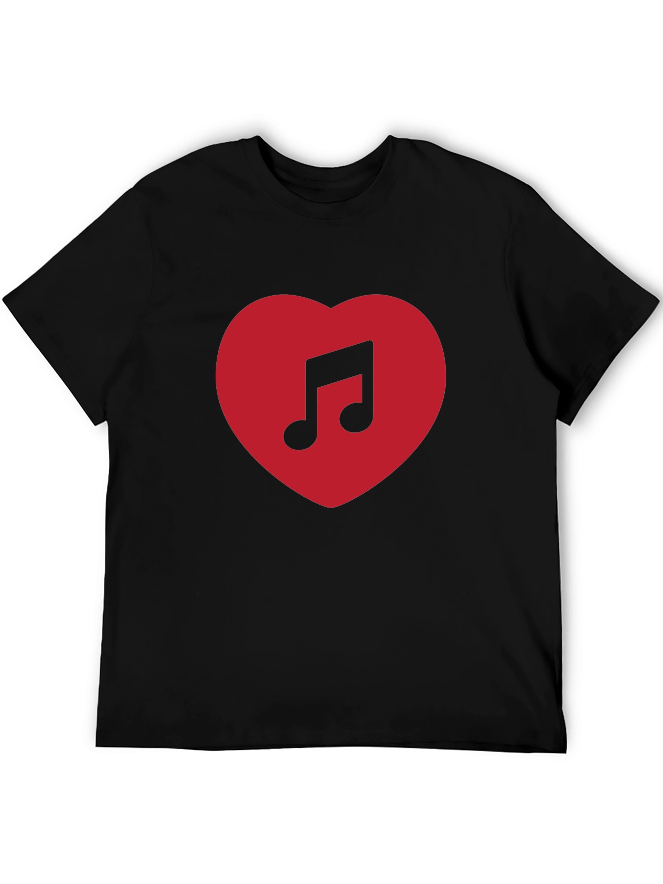 Music Lovers Heart T-Shirt - Black