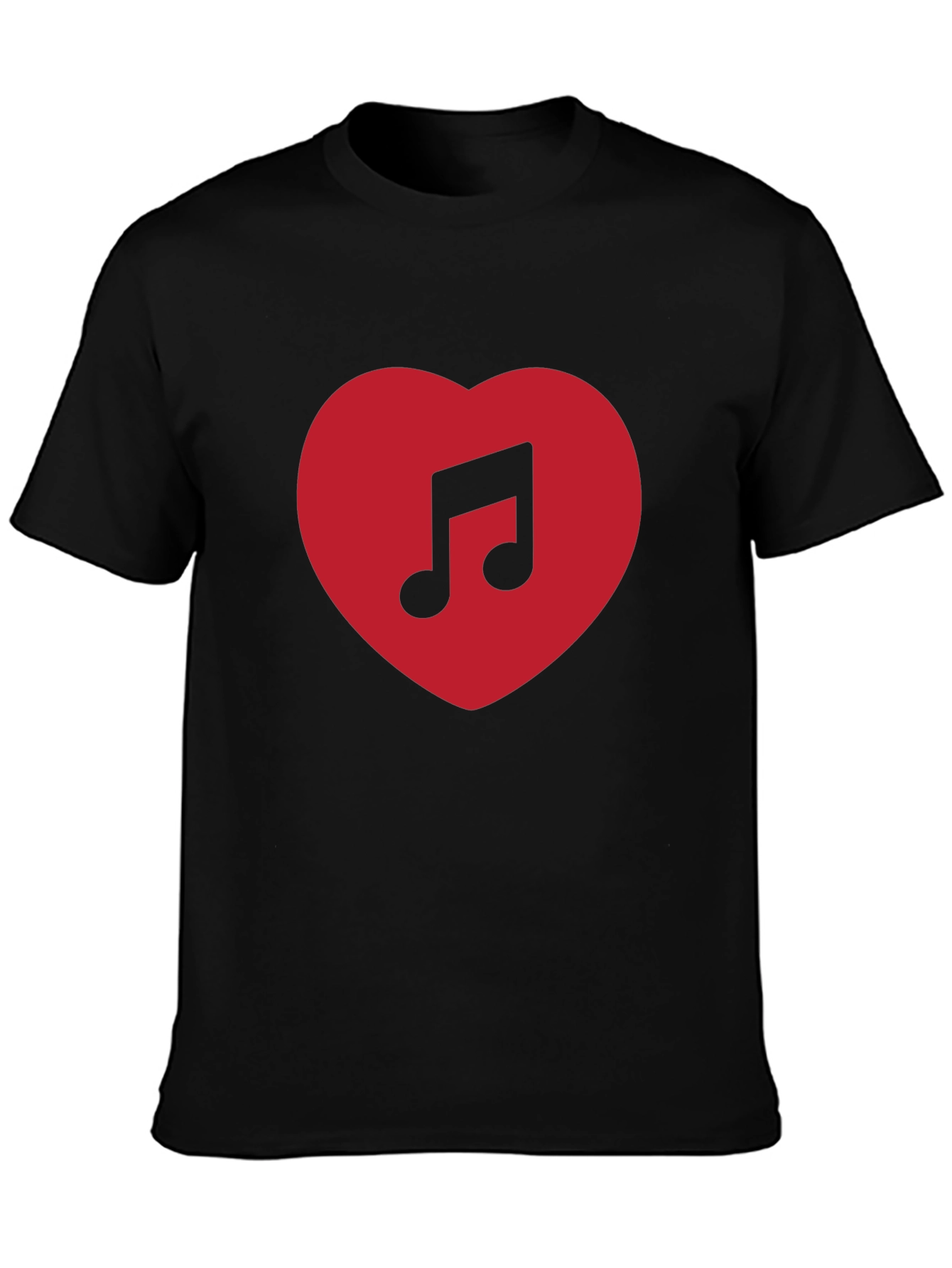 Music Lovers Heart T-Shirt - Black