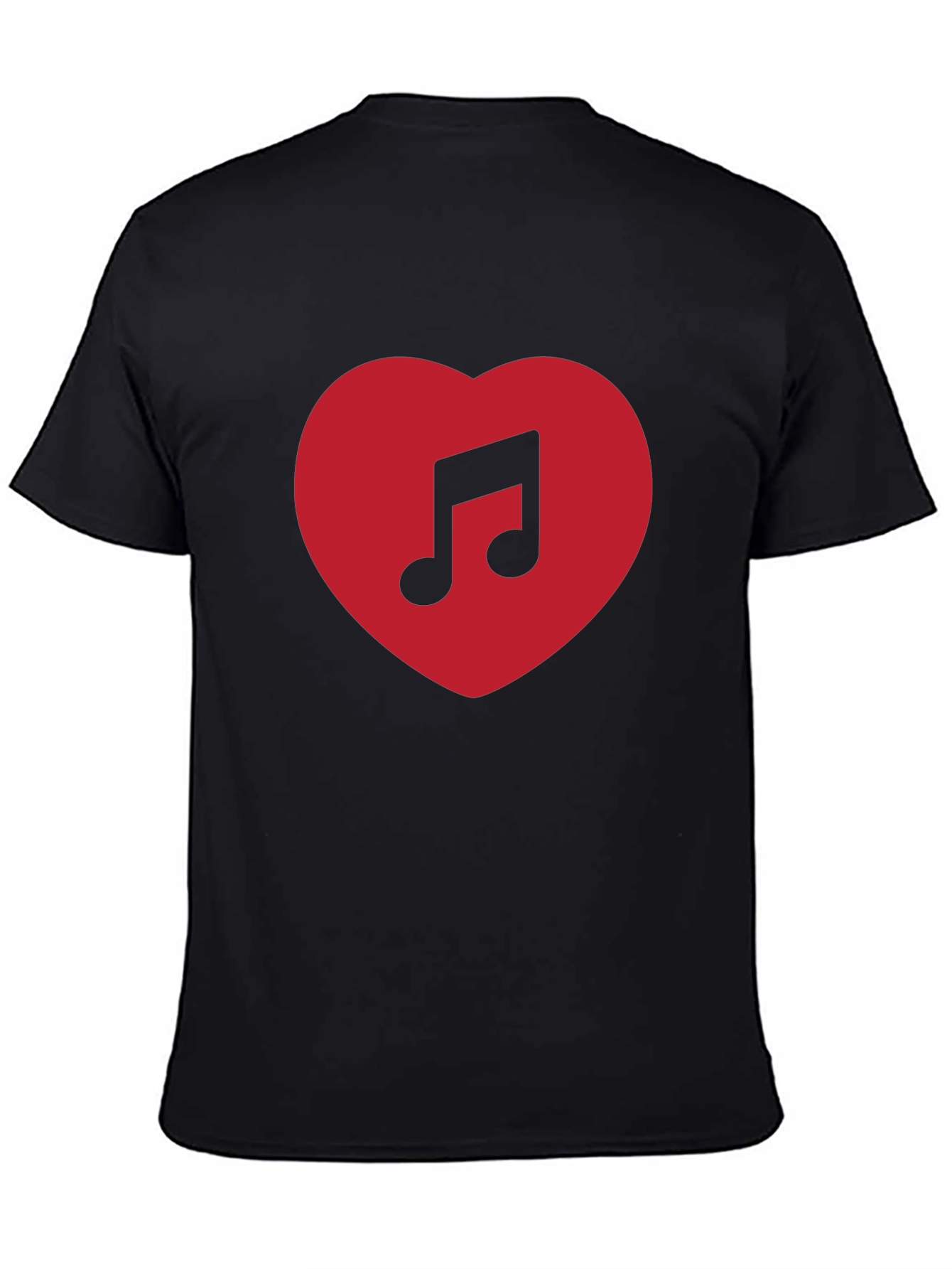 Music Lovers Heart T-Shirt - Black