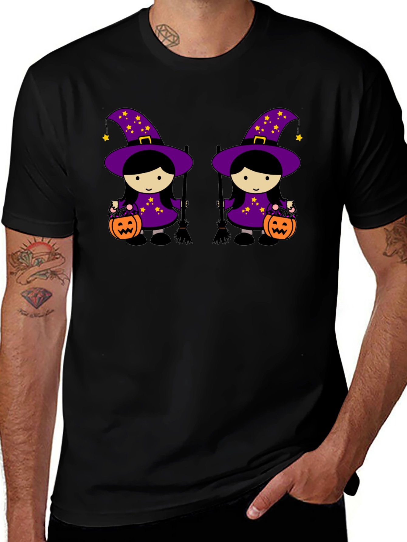 Halloween Witches Black T-Shirt