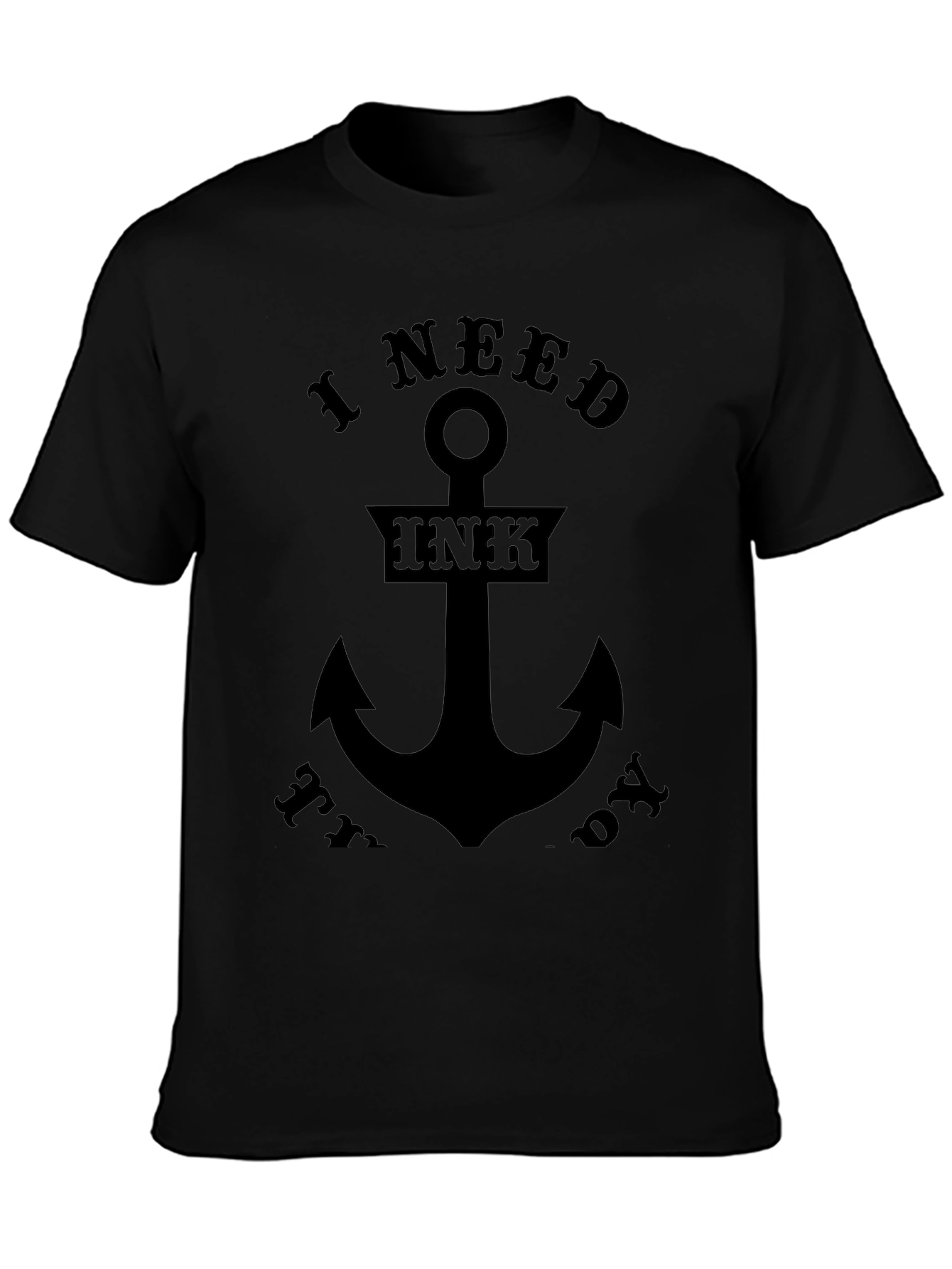 I Need Ink Today Black Graphic Tee