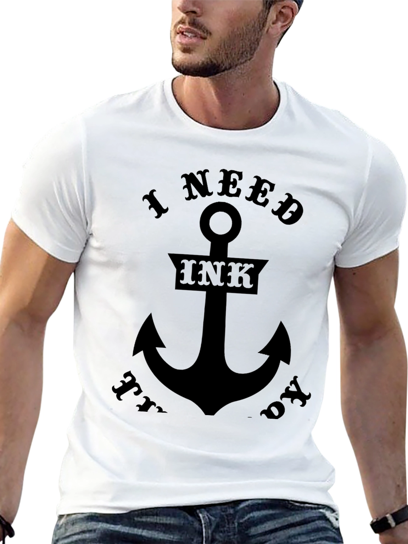 I Need Ink Today Black Graphic Tee
