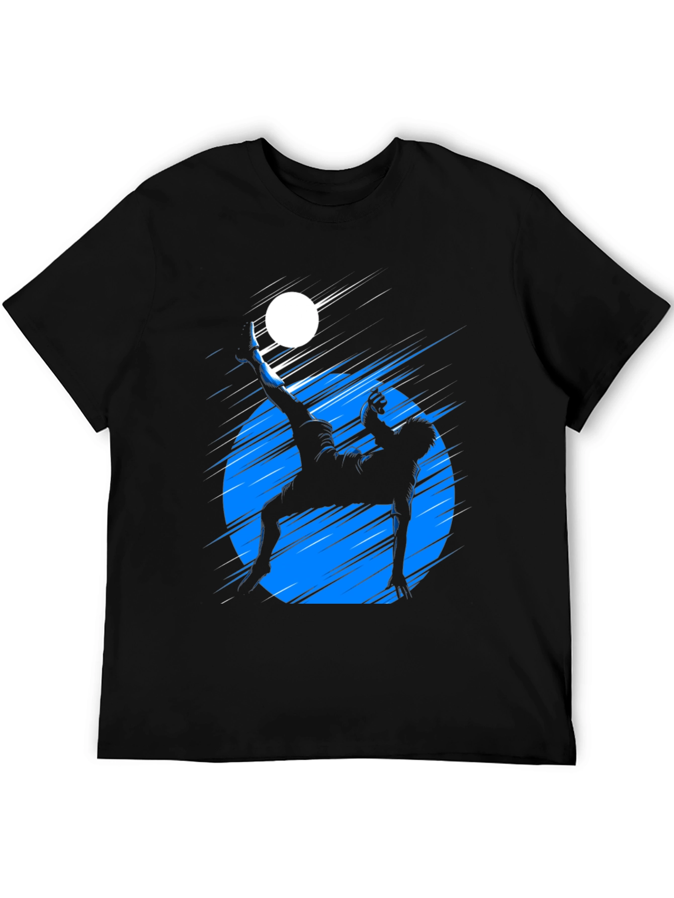 Black Graphic Tee - Soccer Bicycle Kick