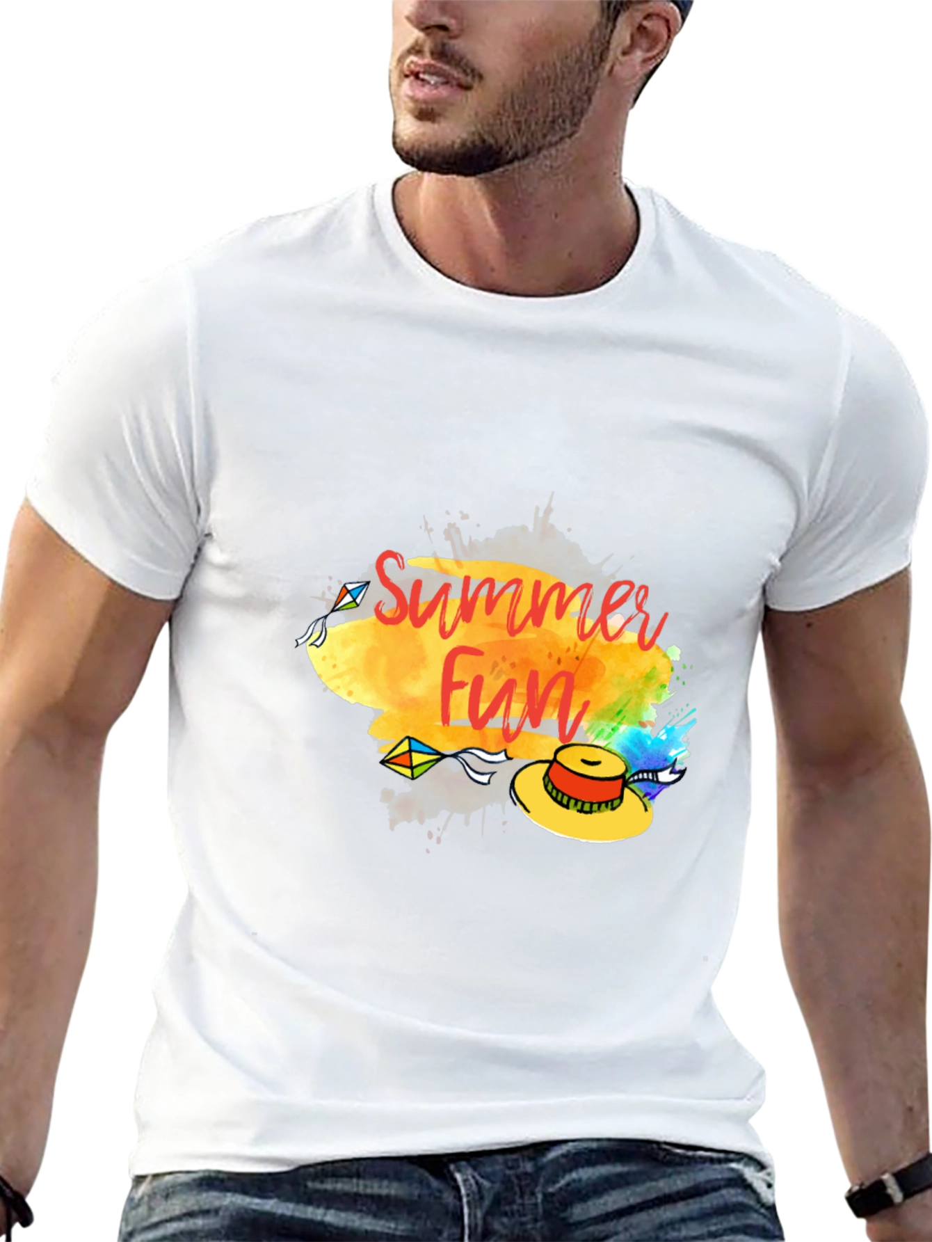 Summer Fun Graphic Tee - Casual Black T-Shirt