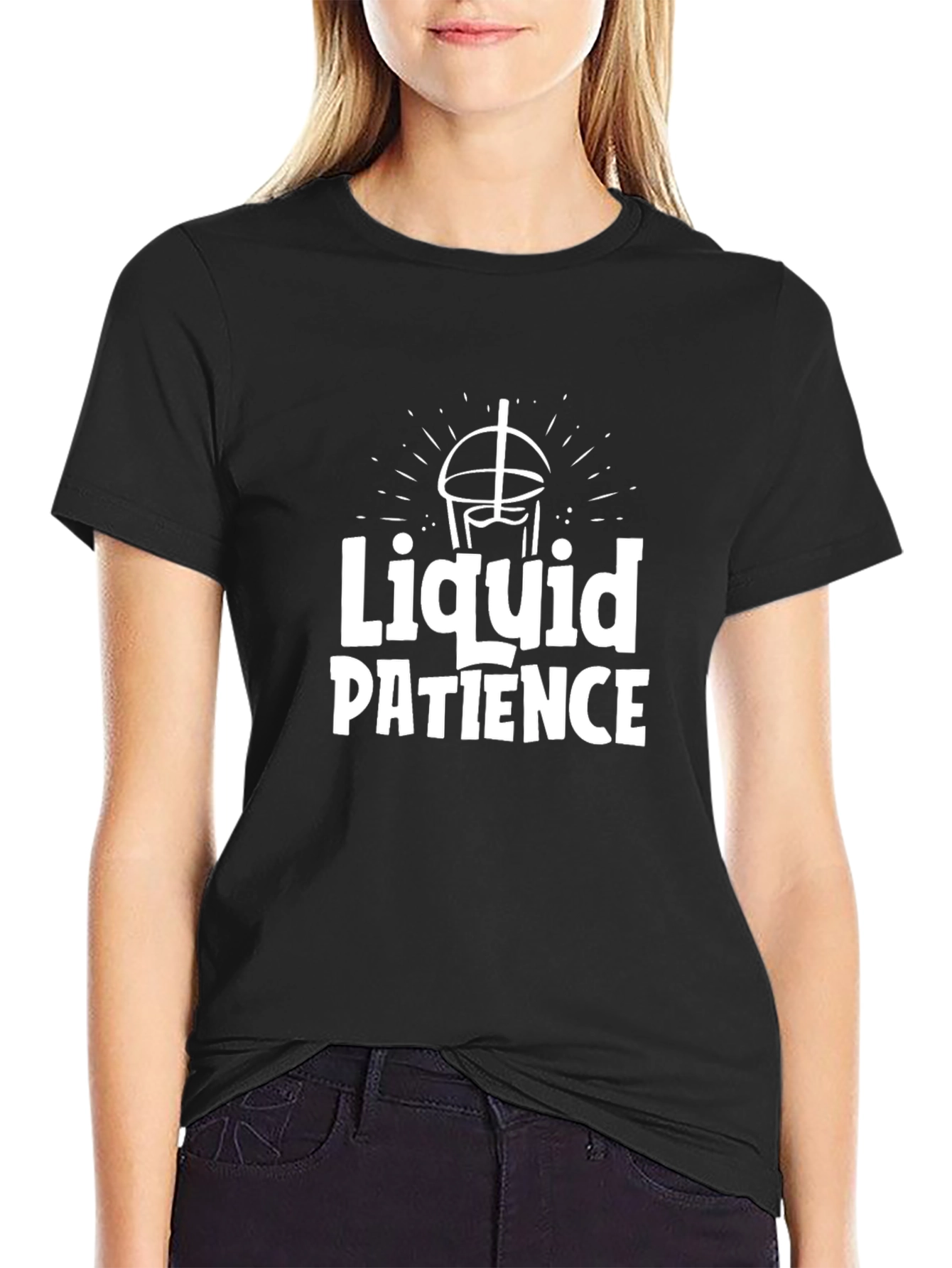 Liquid Patience Black Graphic Tee