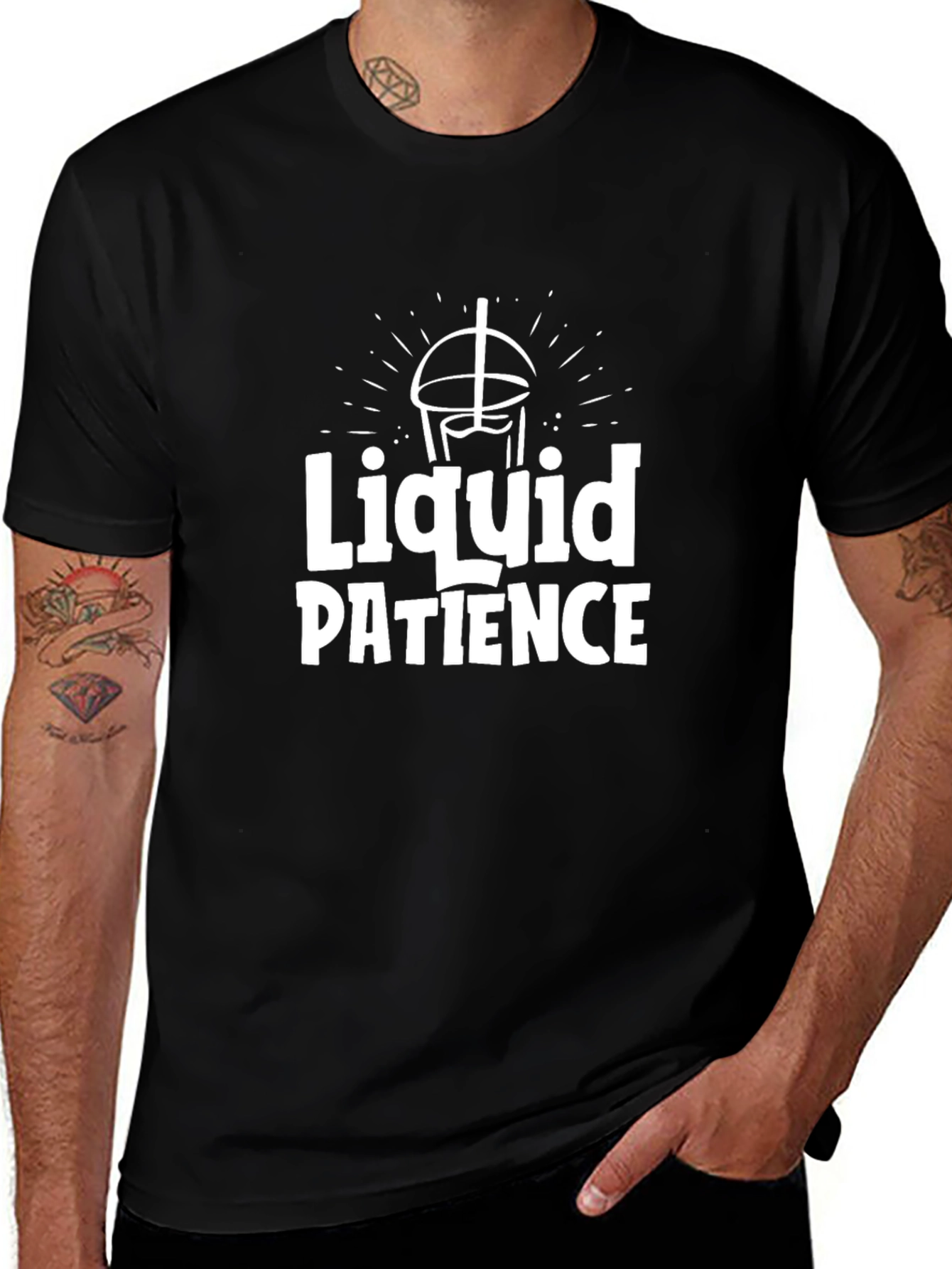 Liquid Patience Black Graphic Tee