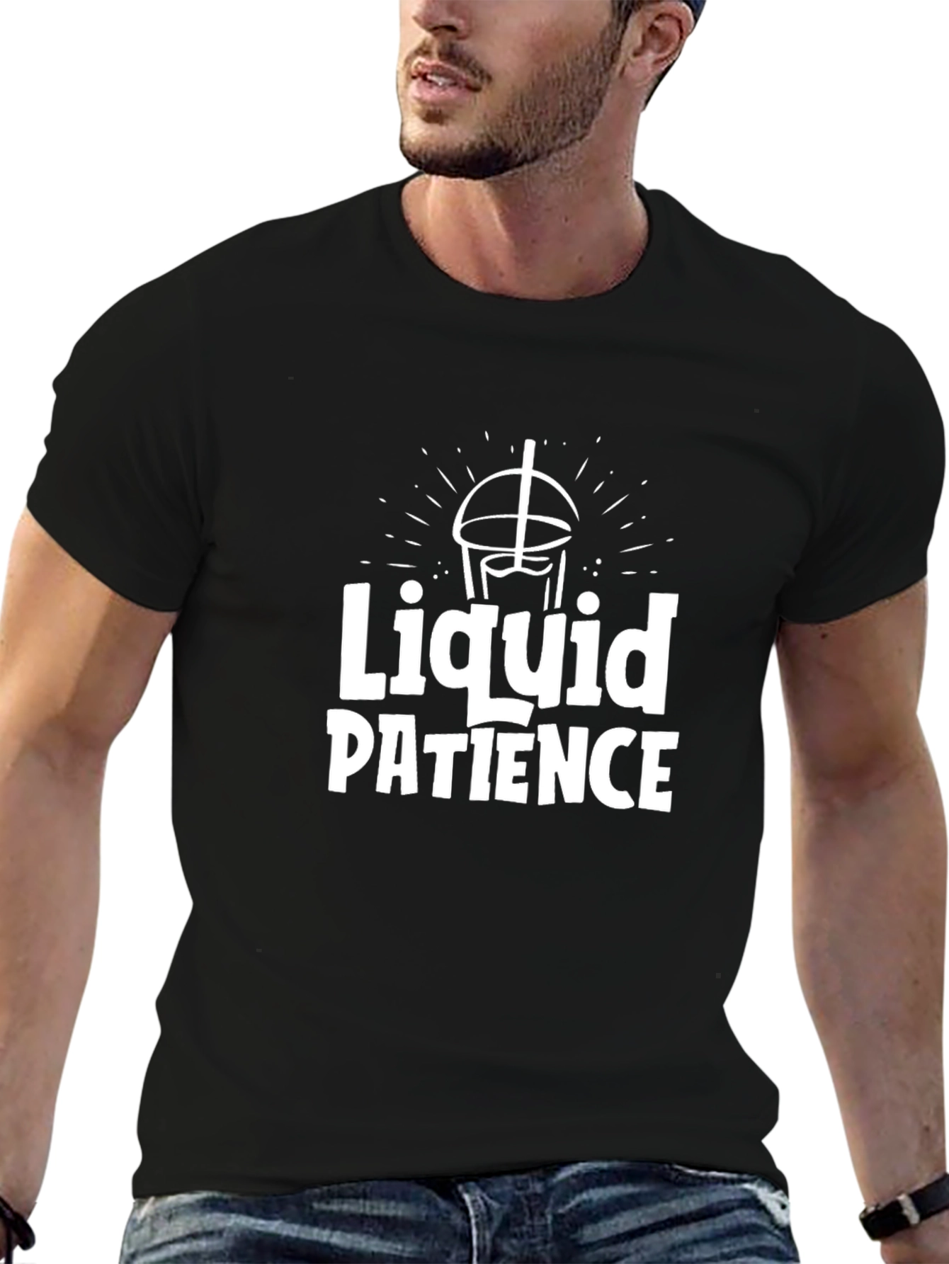 Liquid Patience Black Graphic Tee