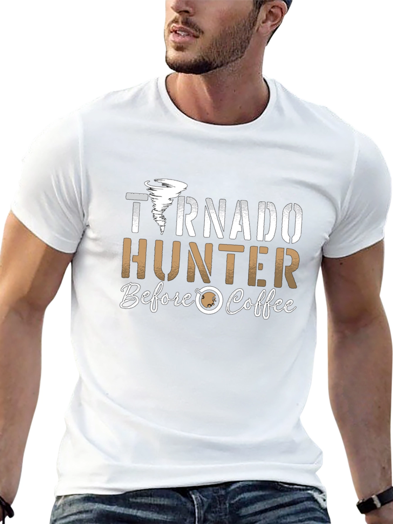 Tornado Hunter Before Coffee Graphic T-Shirt