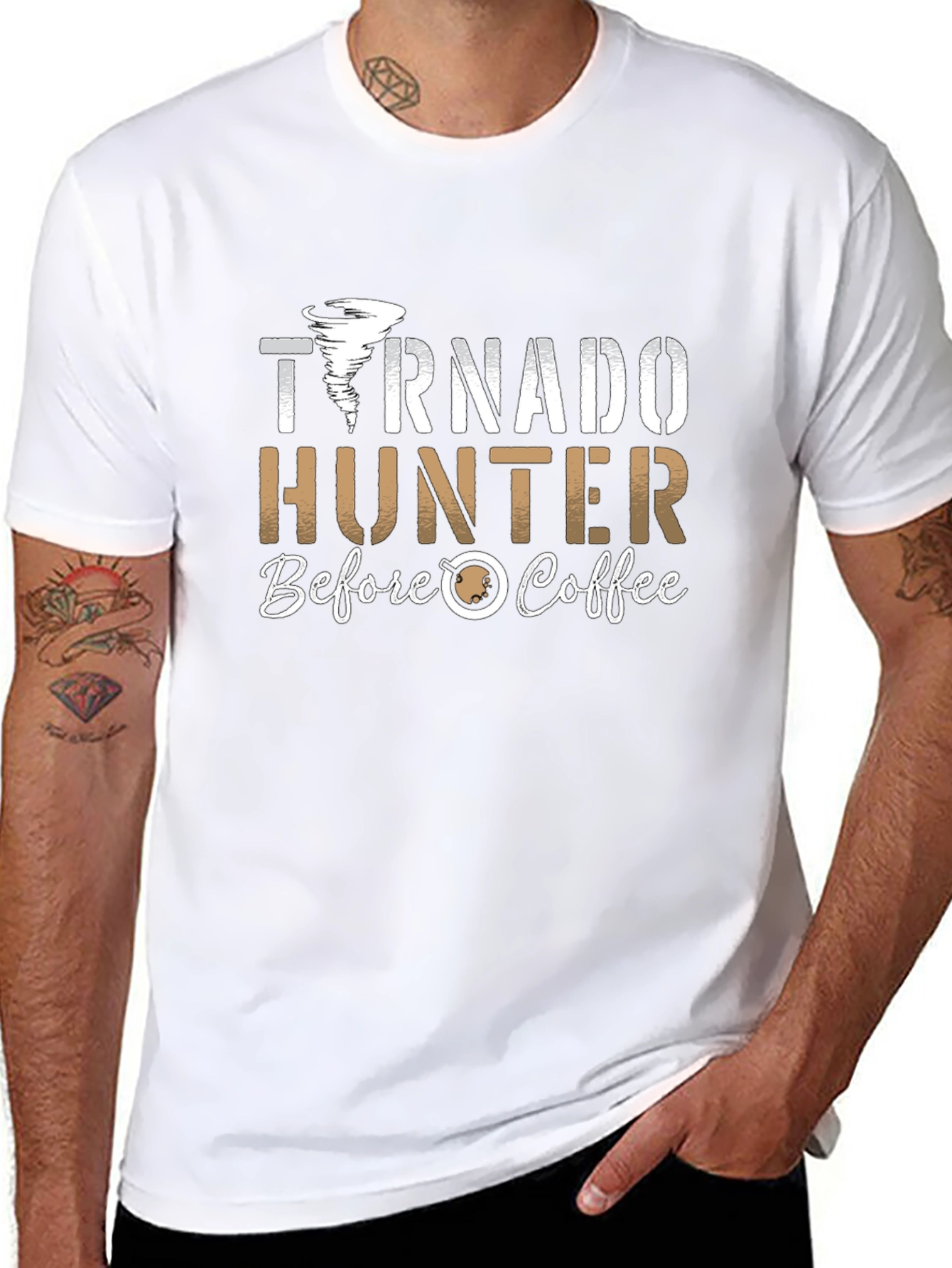 Tornado Hunter Before Coffee Graphic T-Shirt