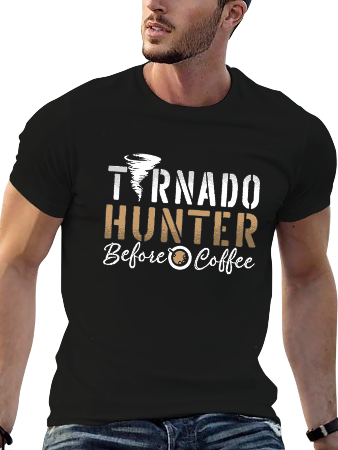 Tornado Hunter Before Coffee Graphic T-Shirt